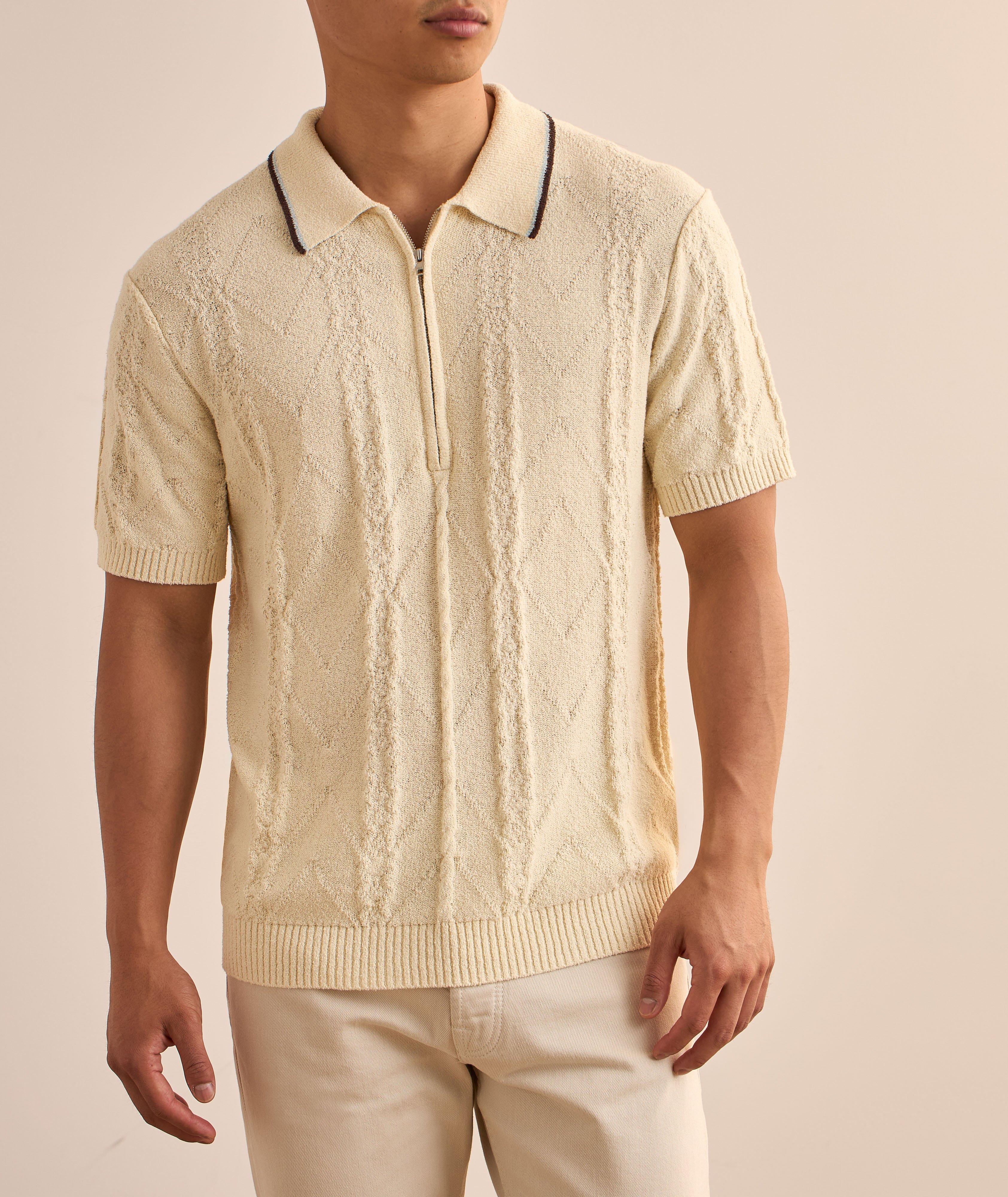 Gustav Argyle Half-Zip Polo  image 1