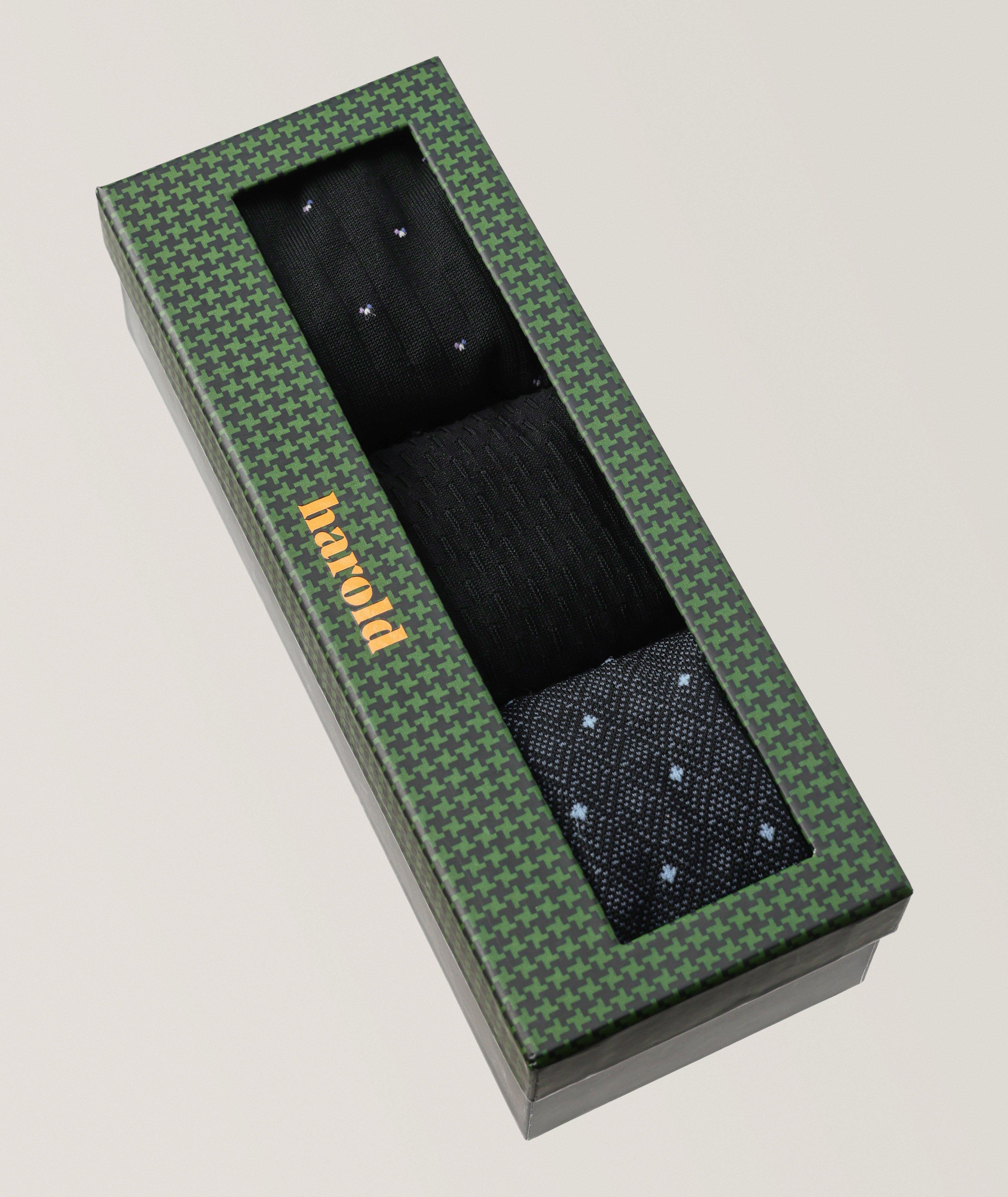 Ensemble de trois paires de chaussettes en coton extensible image 1