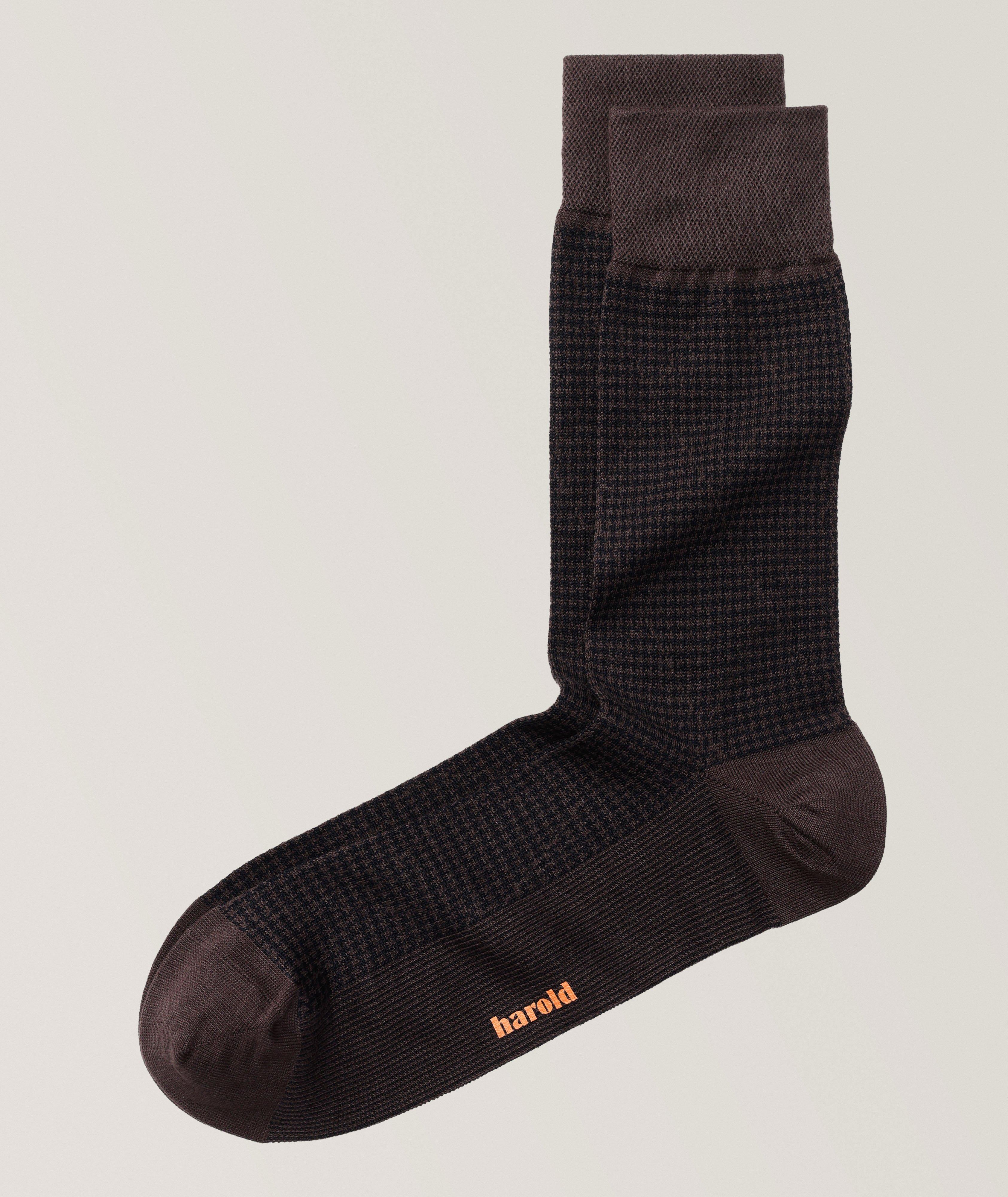 Houndstooth Windowpane Socks image 0