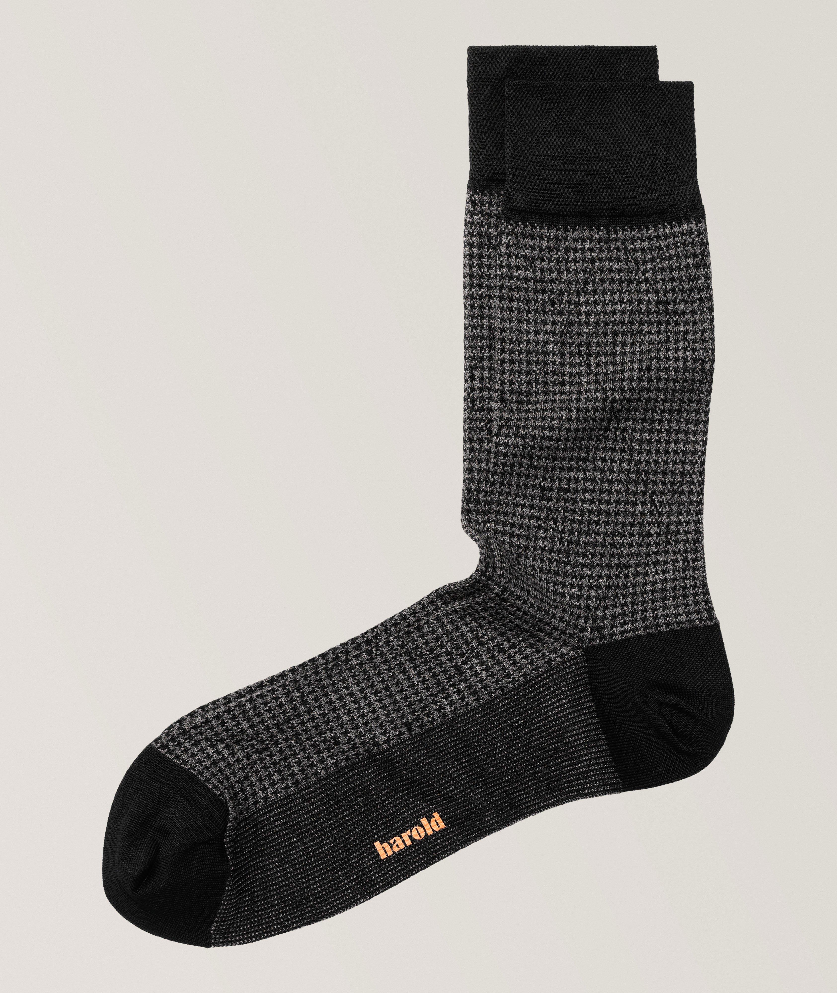 Houndstooth Windowpane Socks image 0