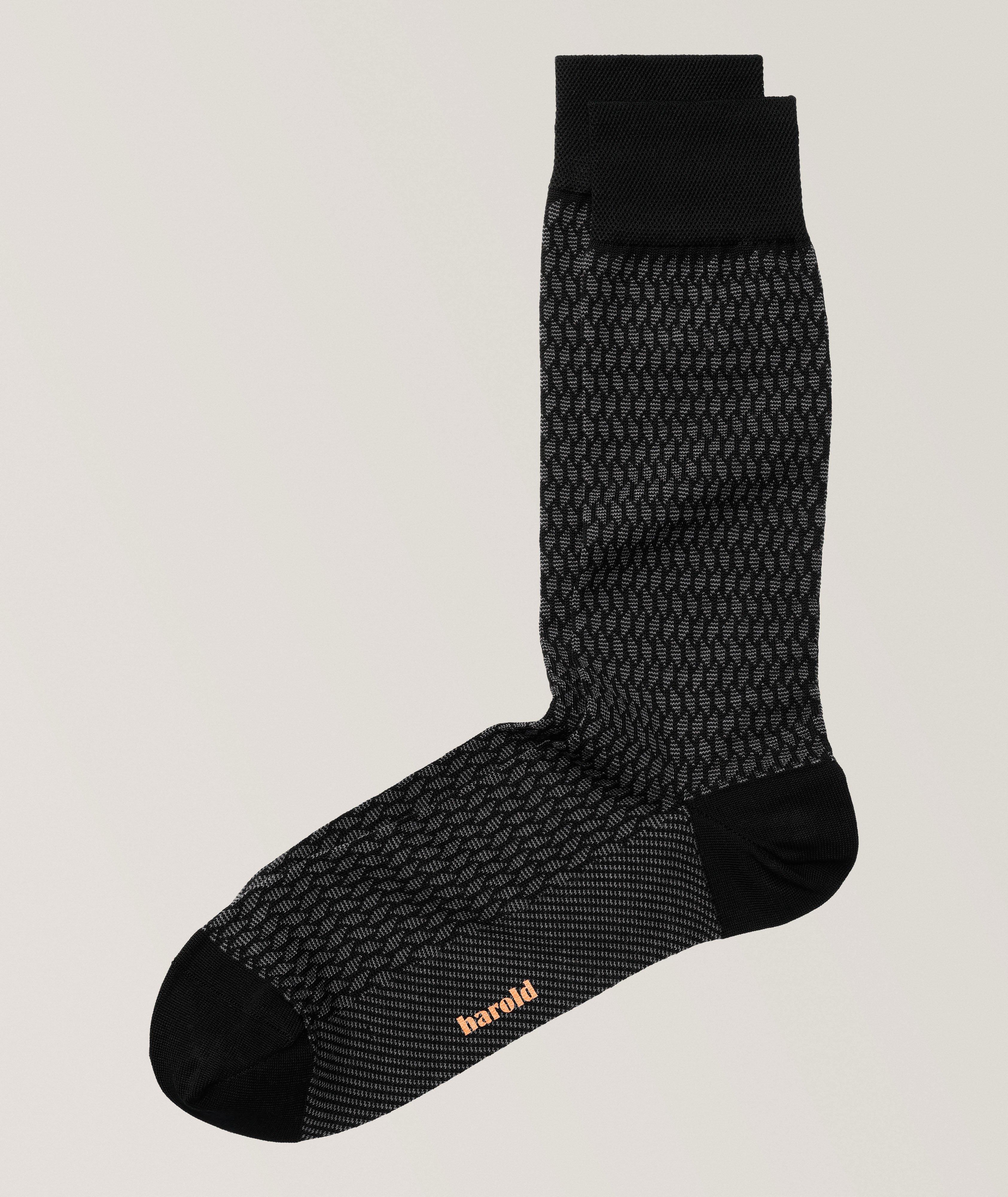 Chaussettes en coton extensible à motif image 0