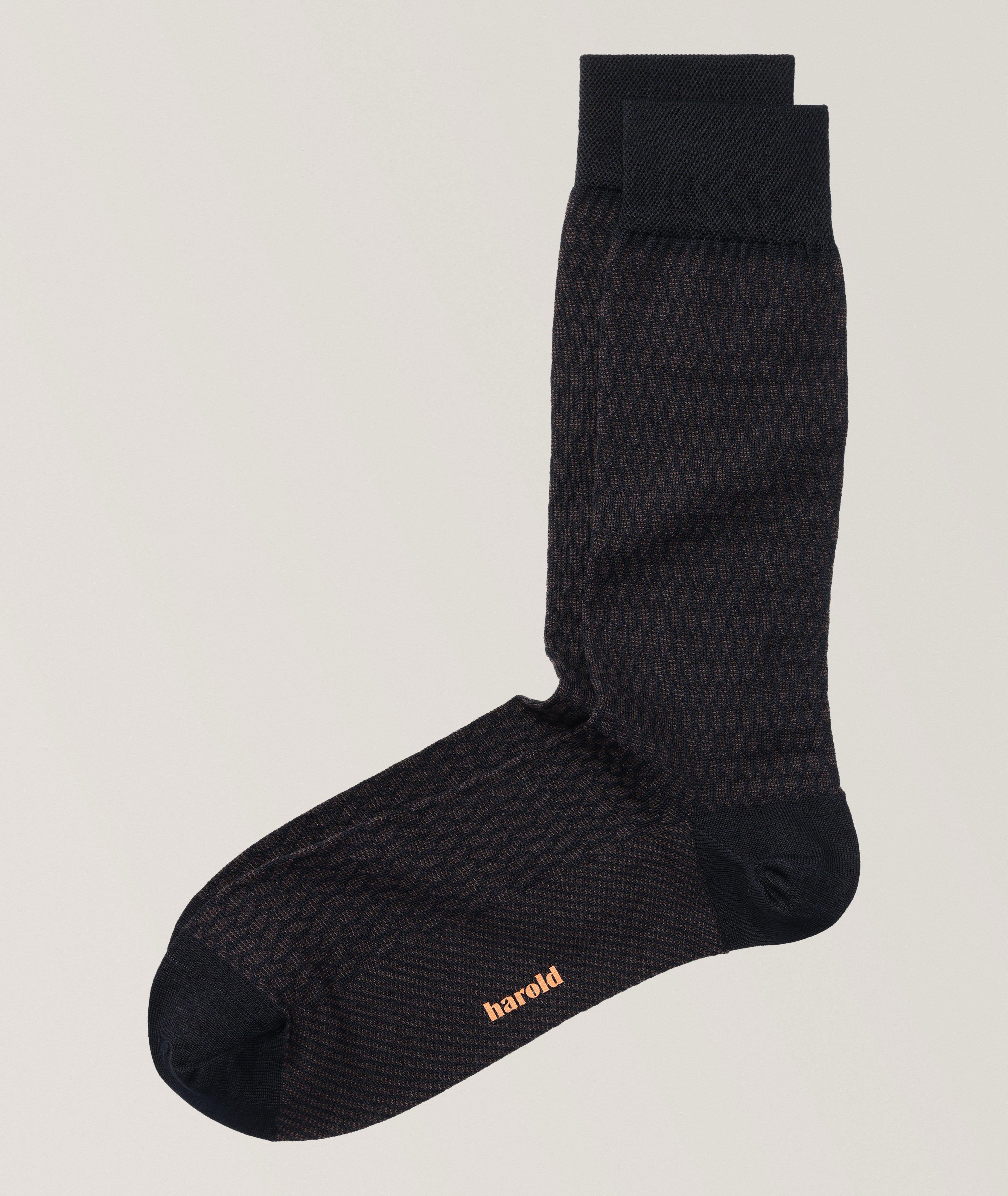 Grate Stretch-Cotton Socks image 0