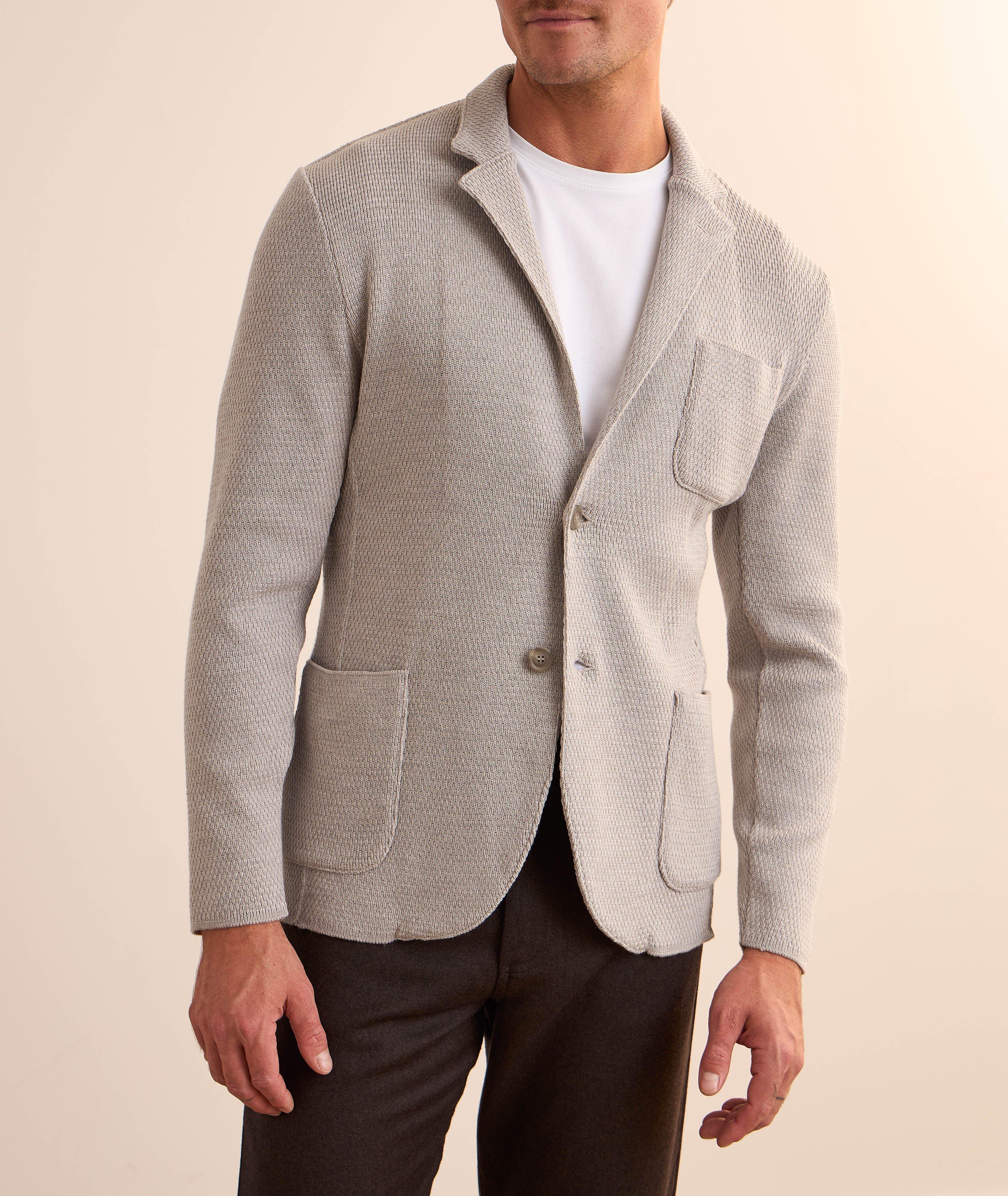 Honeycomb Extrafine Merino Wool Cardigan image 1