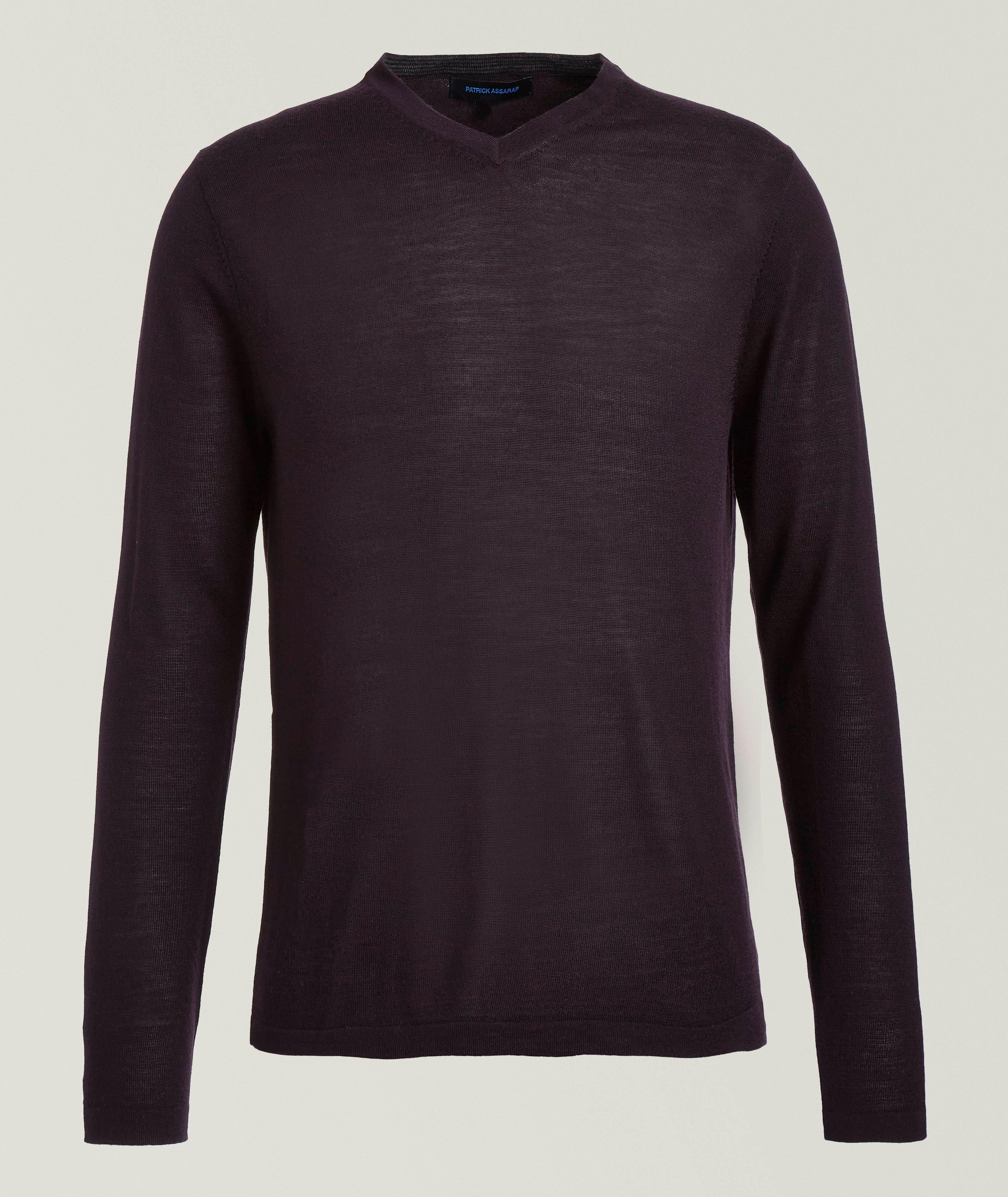 Extrafine Merino Wool V-Neck Sweater image 0