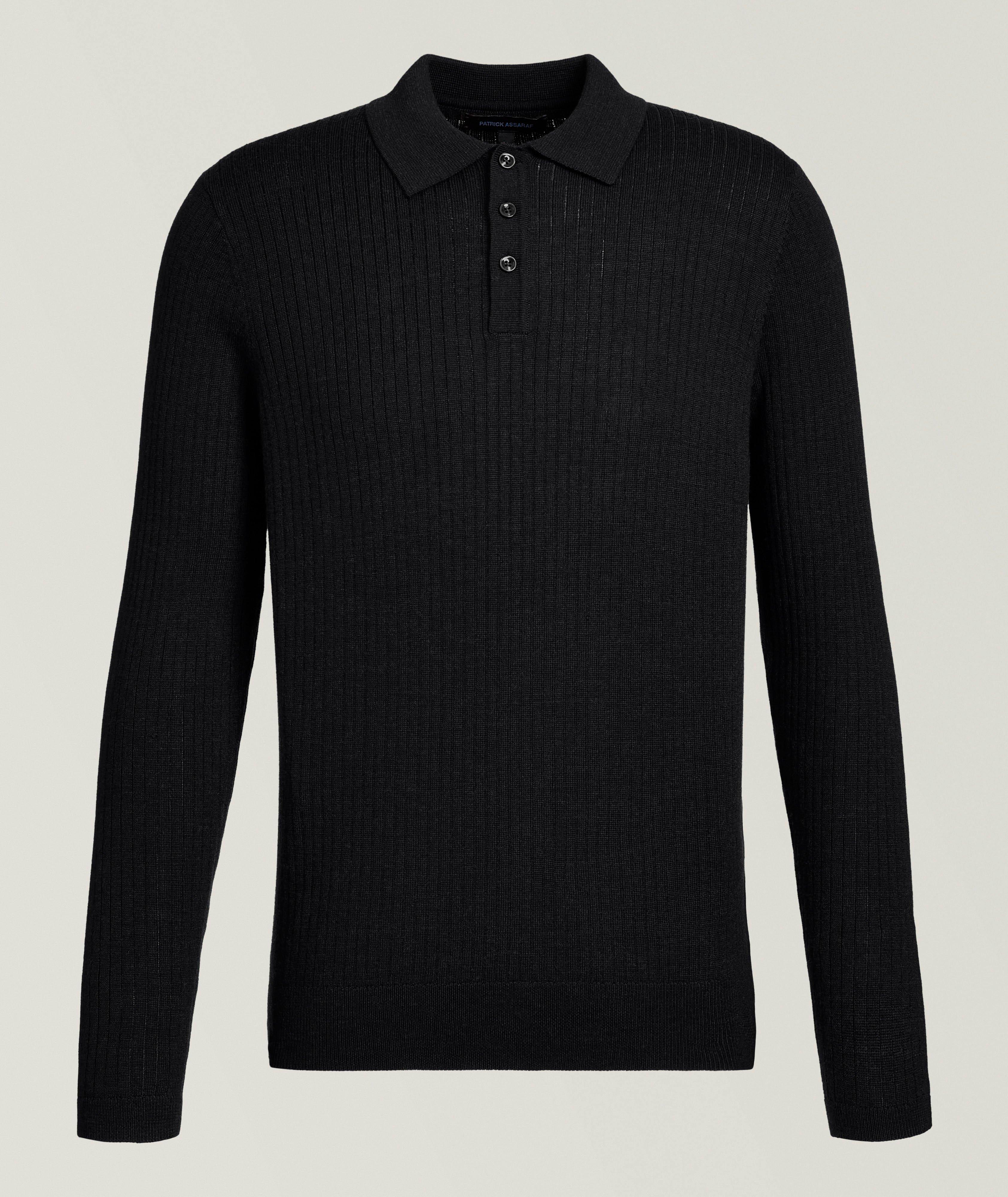 Extrafine Merino Wool Ribbed Polo image 0