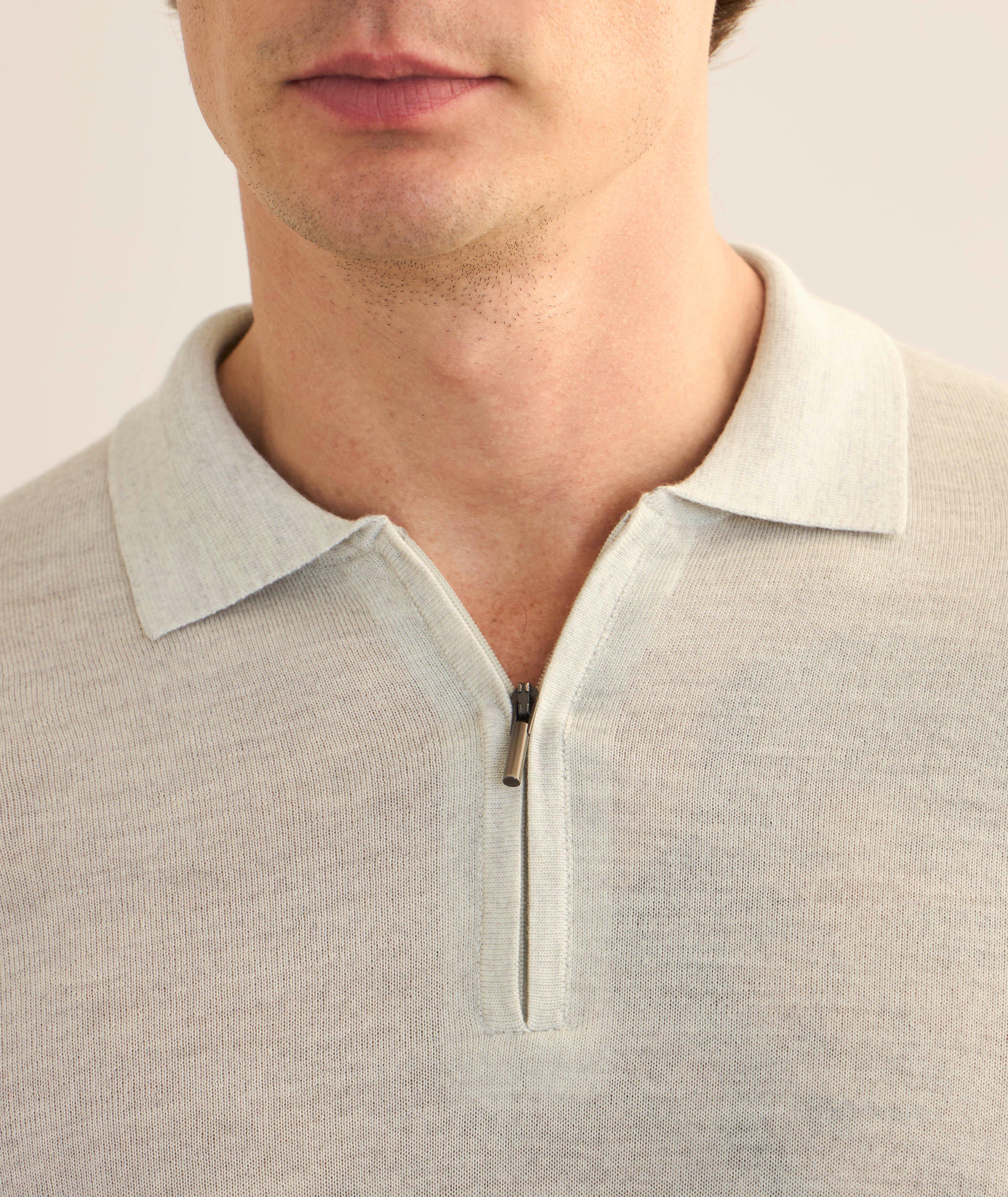 Pull à quart de zip en laine mérinos extra-fine image 3