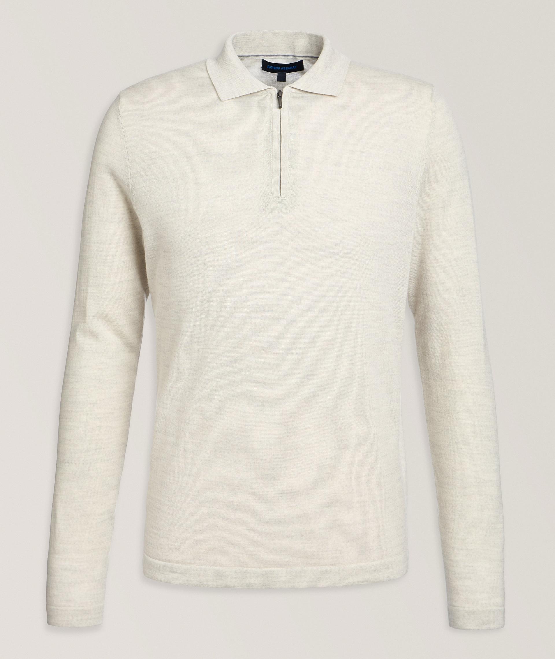 Extrafine Merino Wool Quarter-Zip Sweater image 0