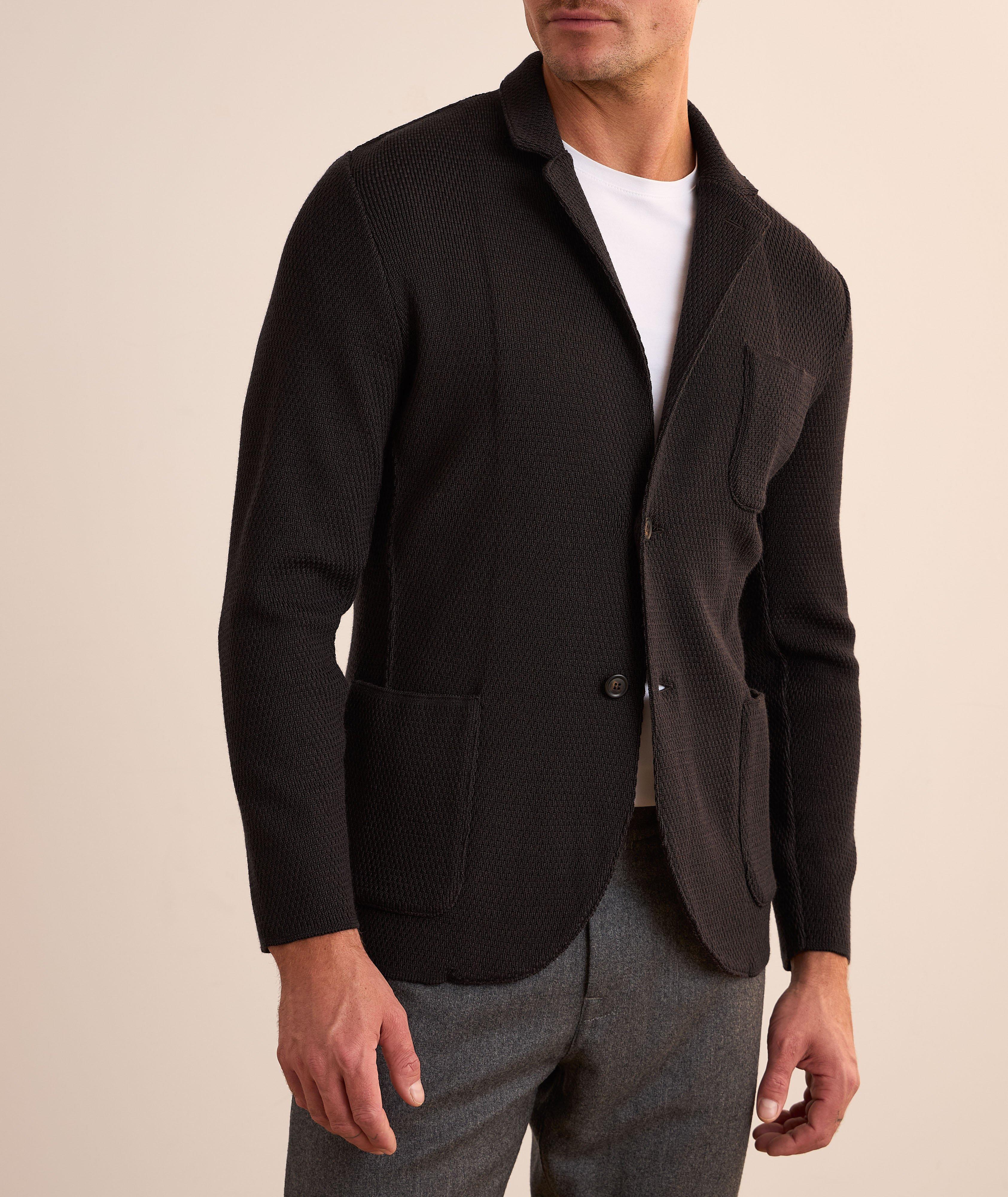 Honeycomb Extrafine Merino Wool Cardigan image 1
