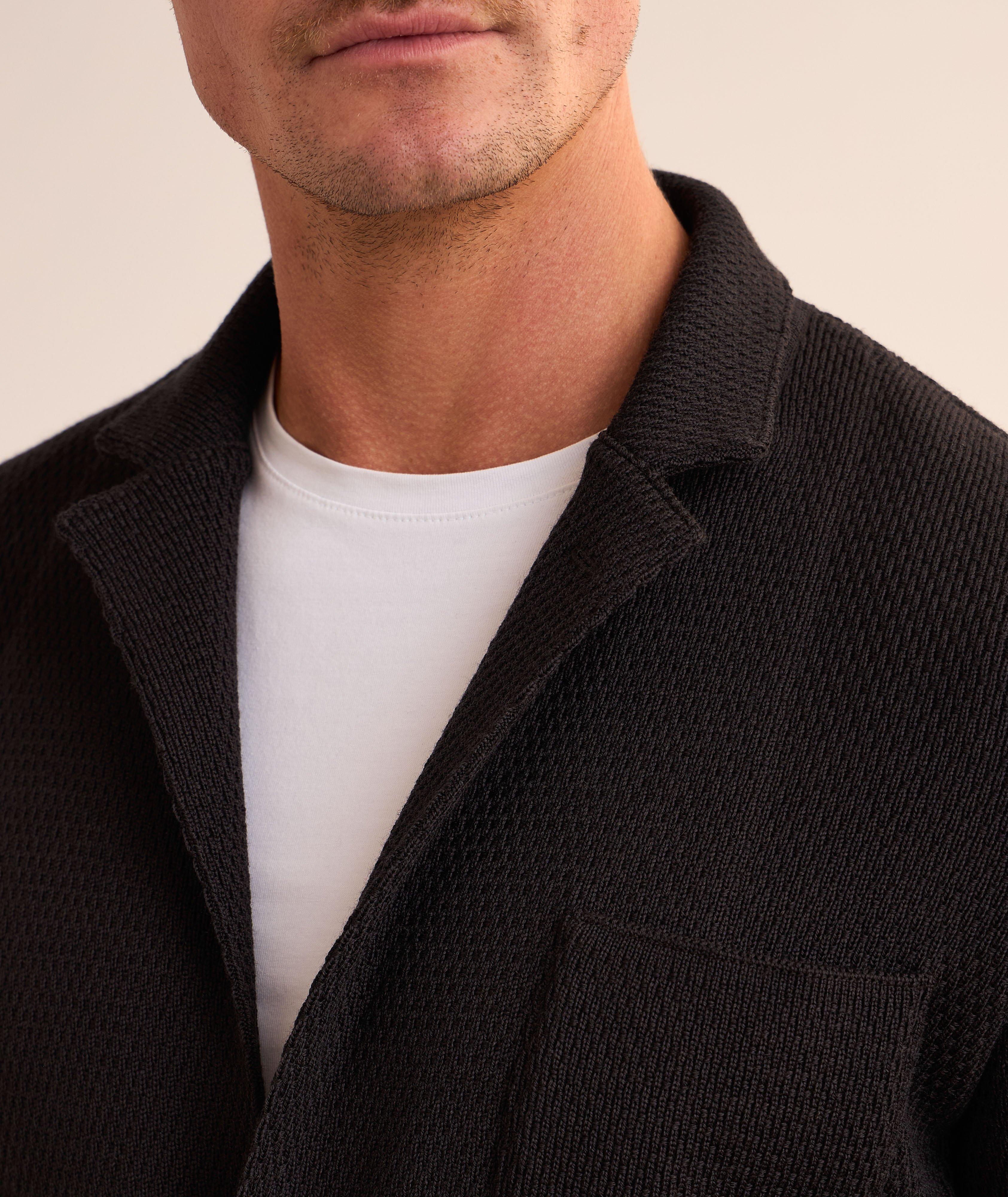 Honeycomb Extrafine Merino Wool Cardigan image 3