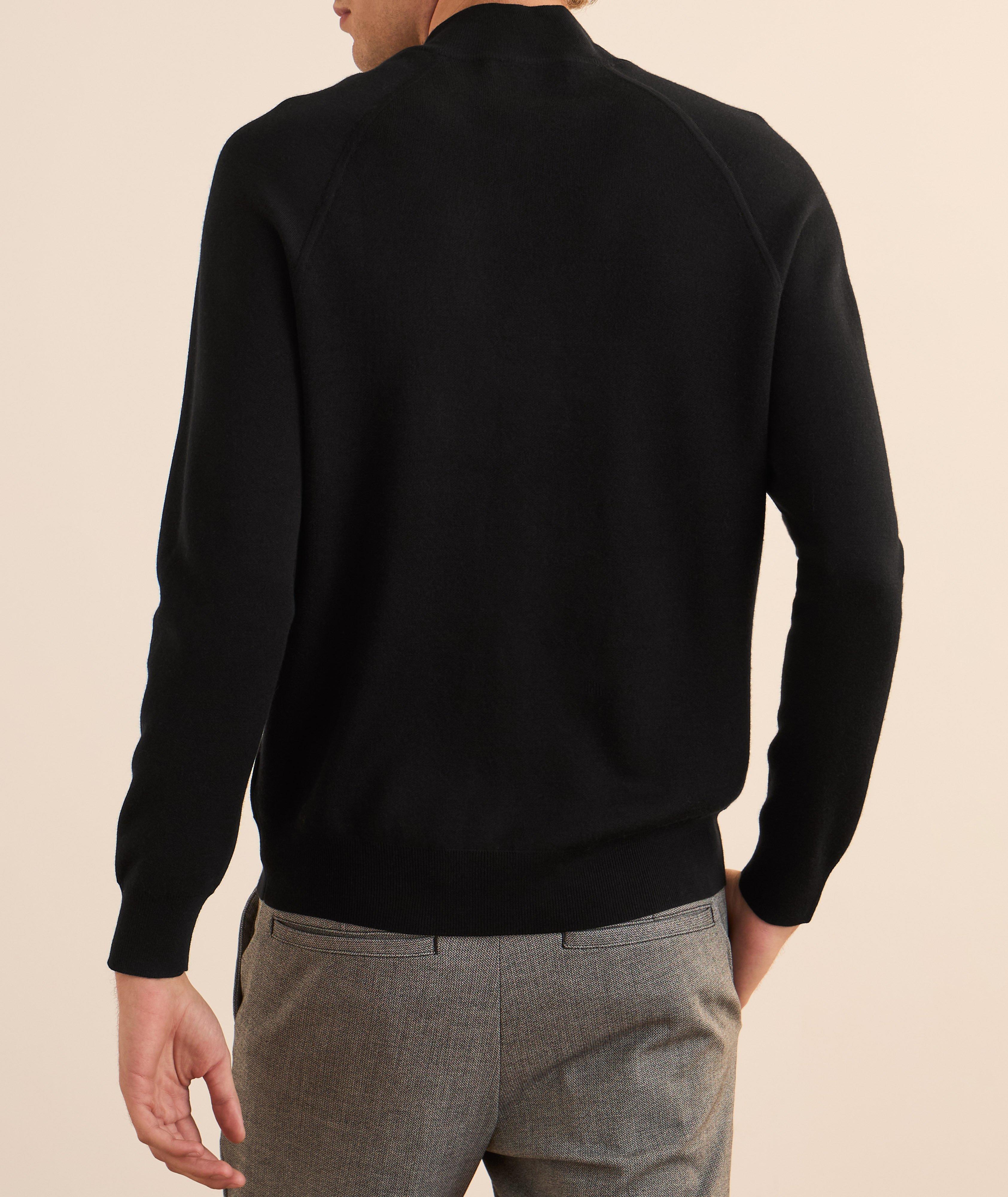 Cardigan raglan en laine mérinos double face image 2