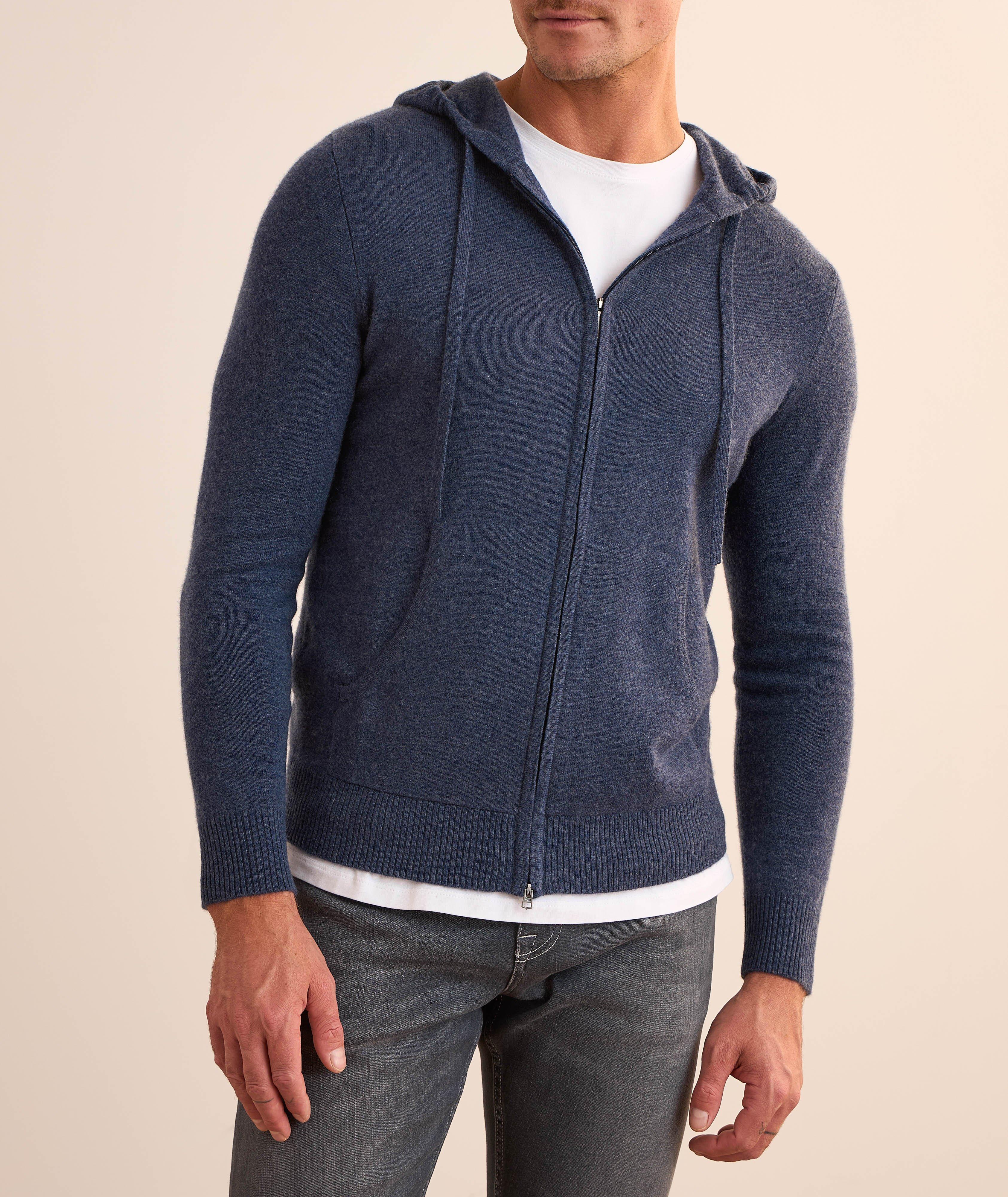 Cashmere Full-Zip Hooded Sweater image 1