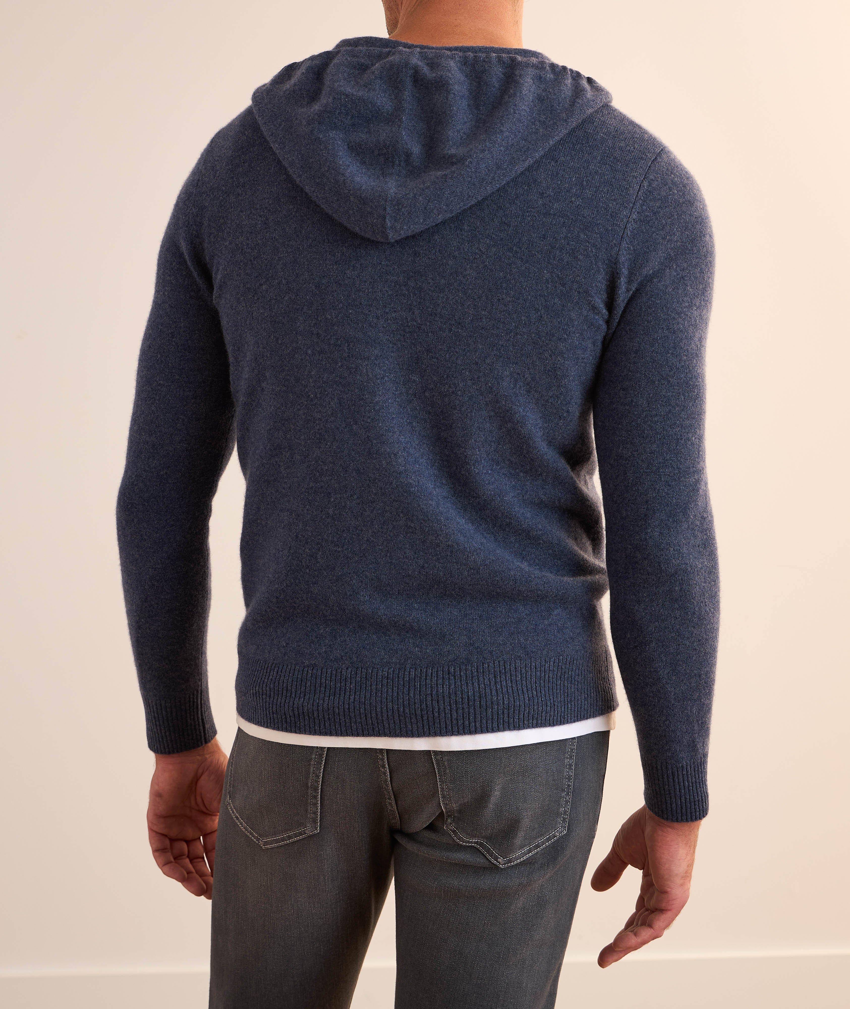 Cashmere Full-Zip Hooded Sweater image 2