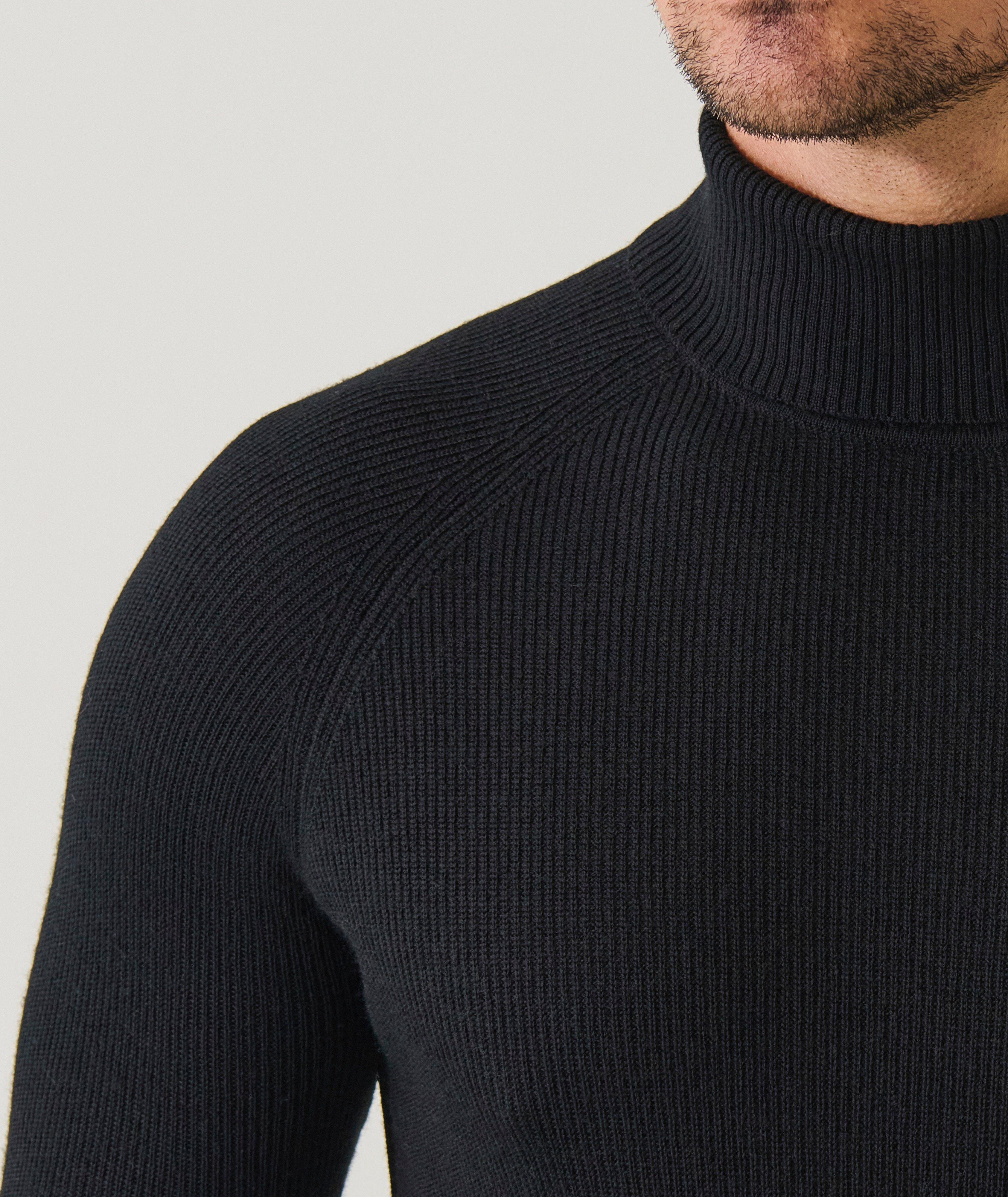 Col roulé côtelé en laine mérinos extrafine image 2