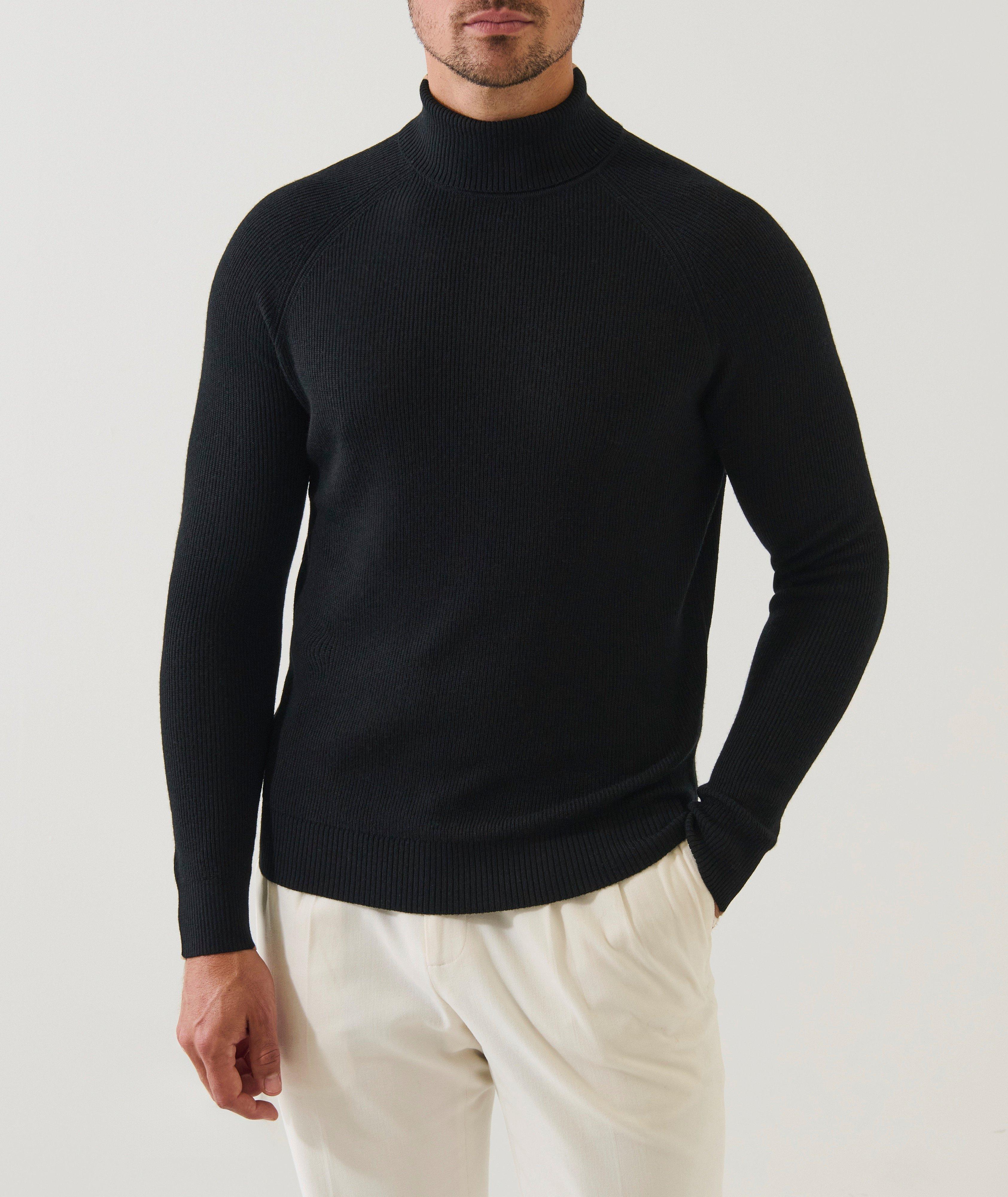 Col roulé côtelé en laine mérinos extrafine image 3
