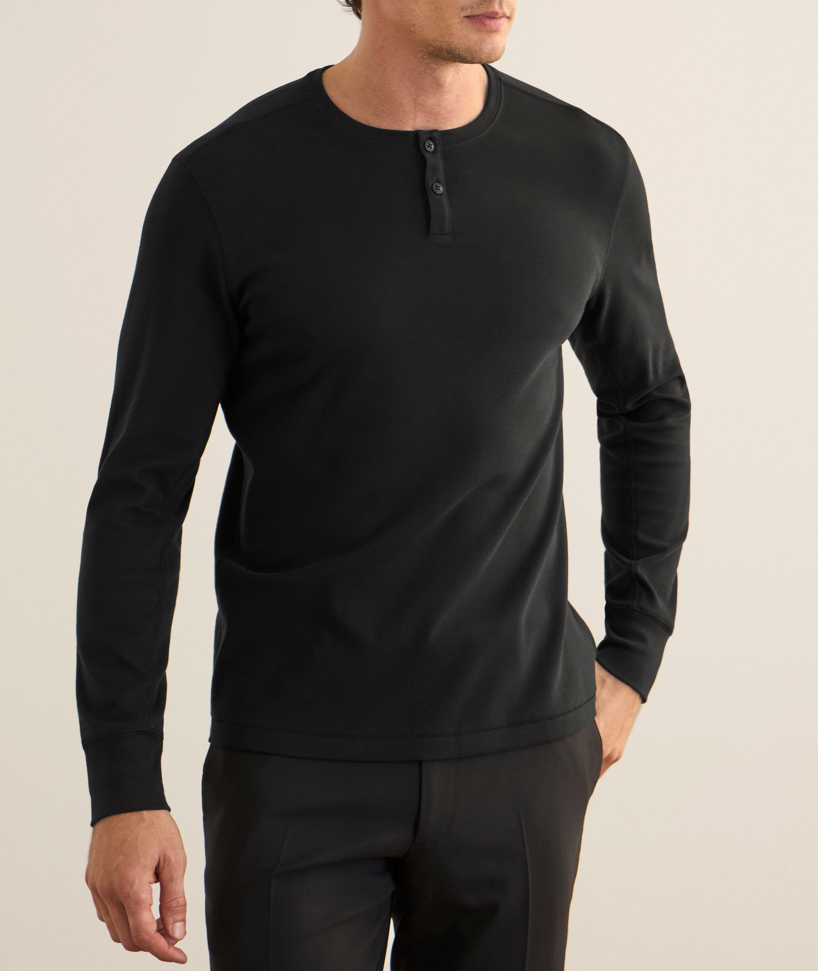 Stretch-Pima Cotton Henley image 1