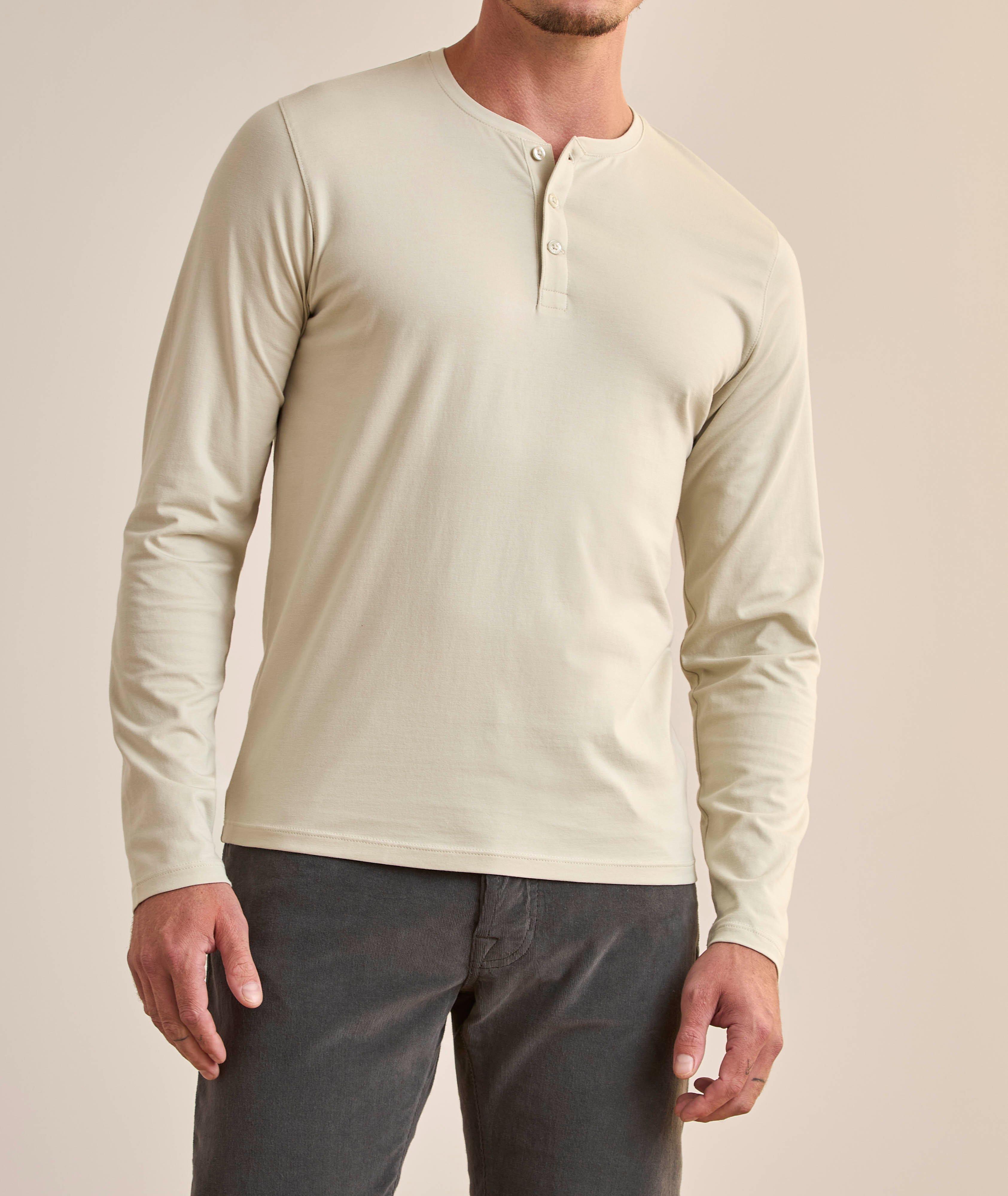 Stretch-Pima Cotton Henley image 1
