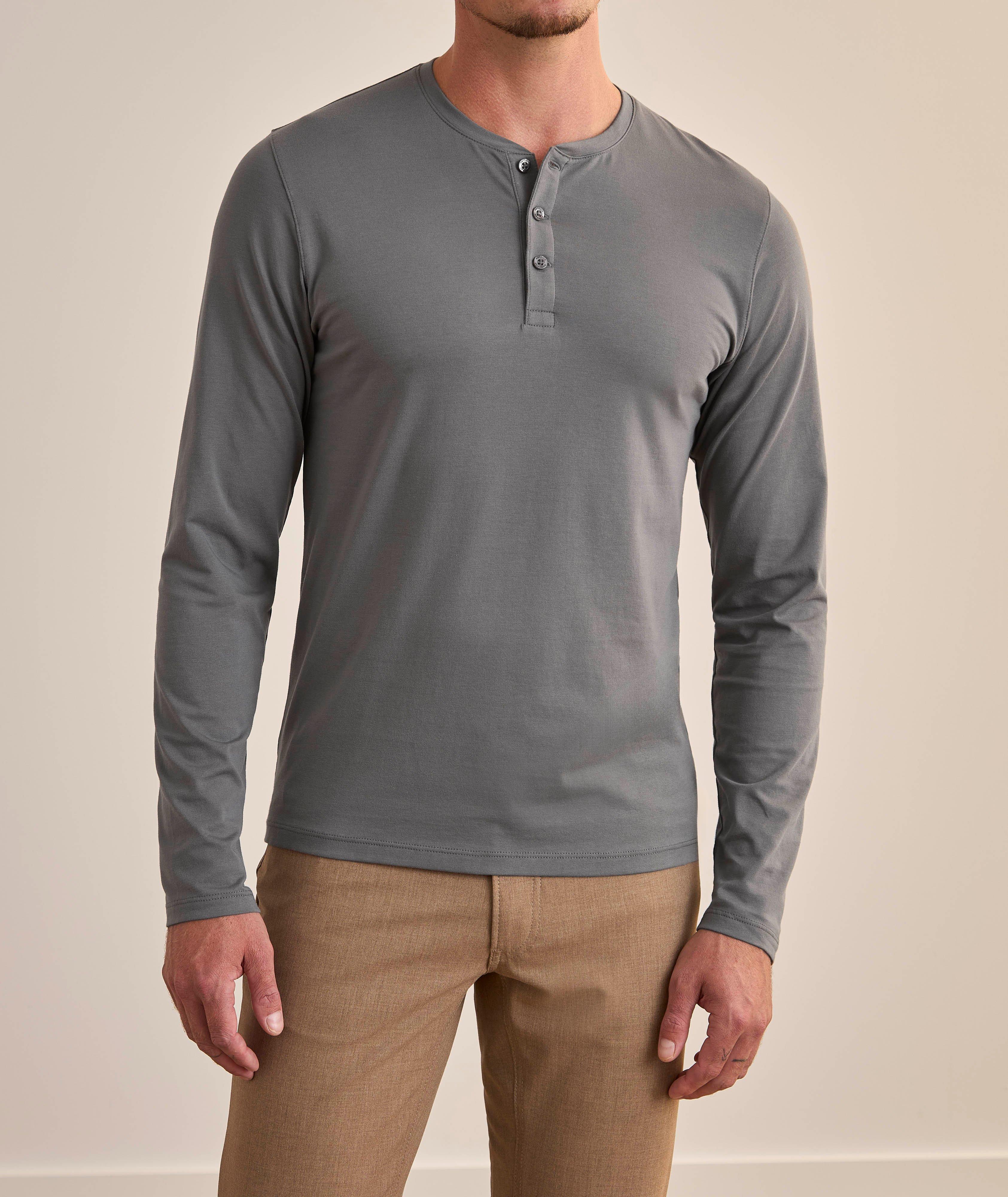 Stretch-Pima Cotton Henley image 1