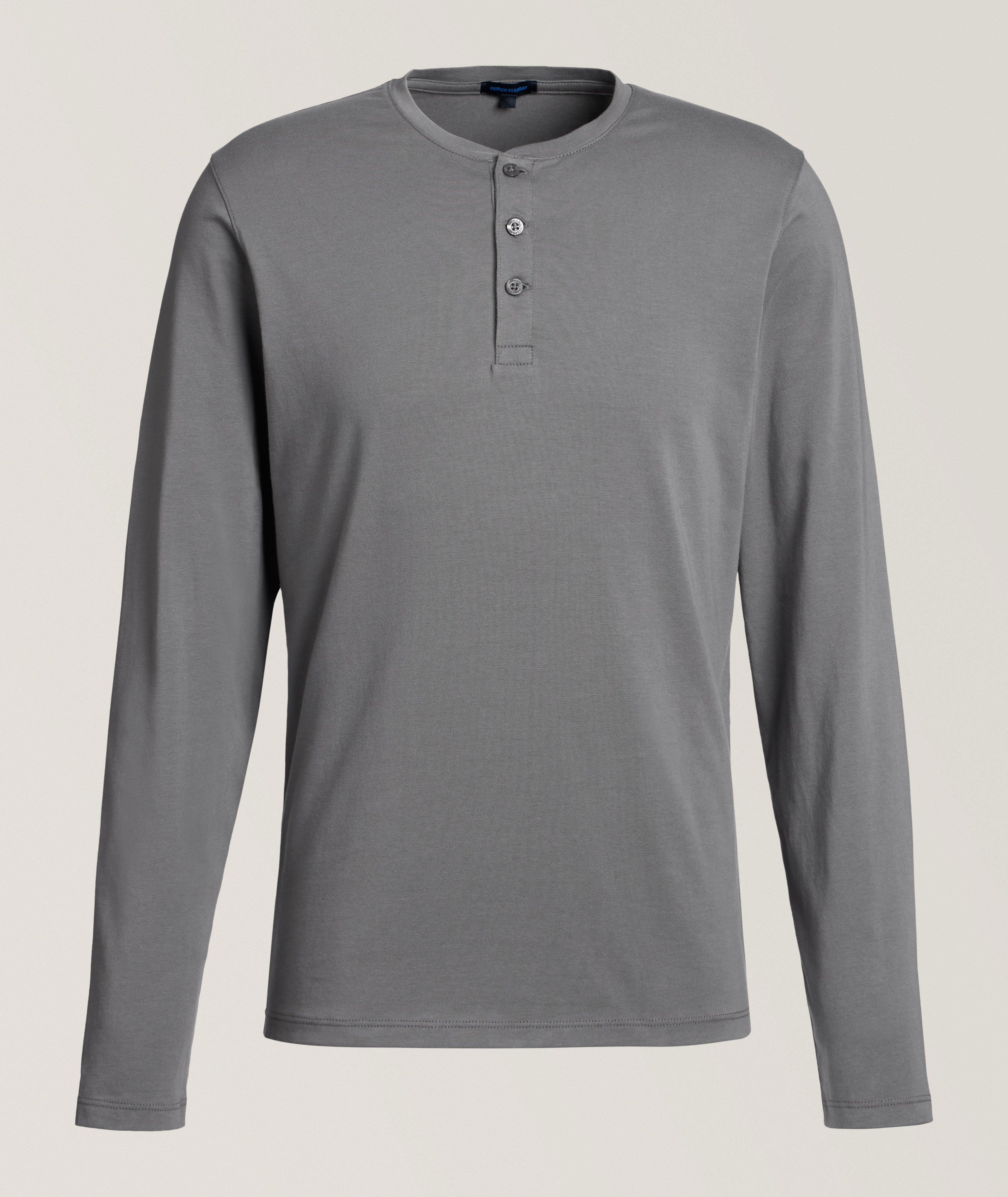 Stretch-Pima Cotton Henley image 0