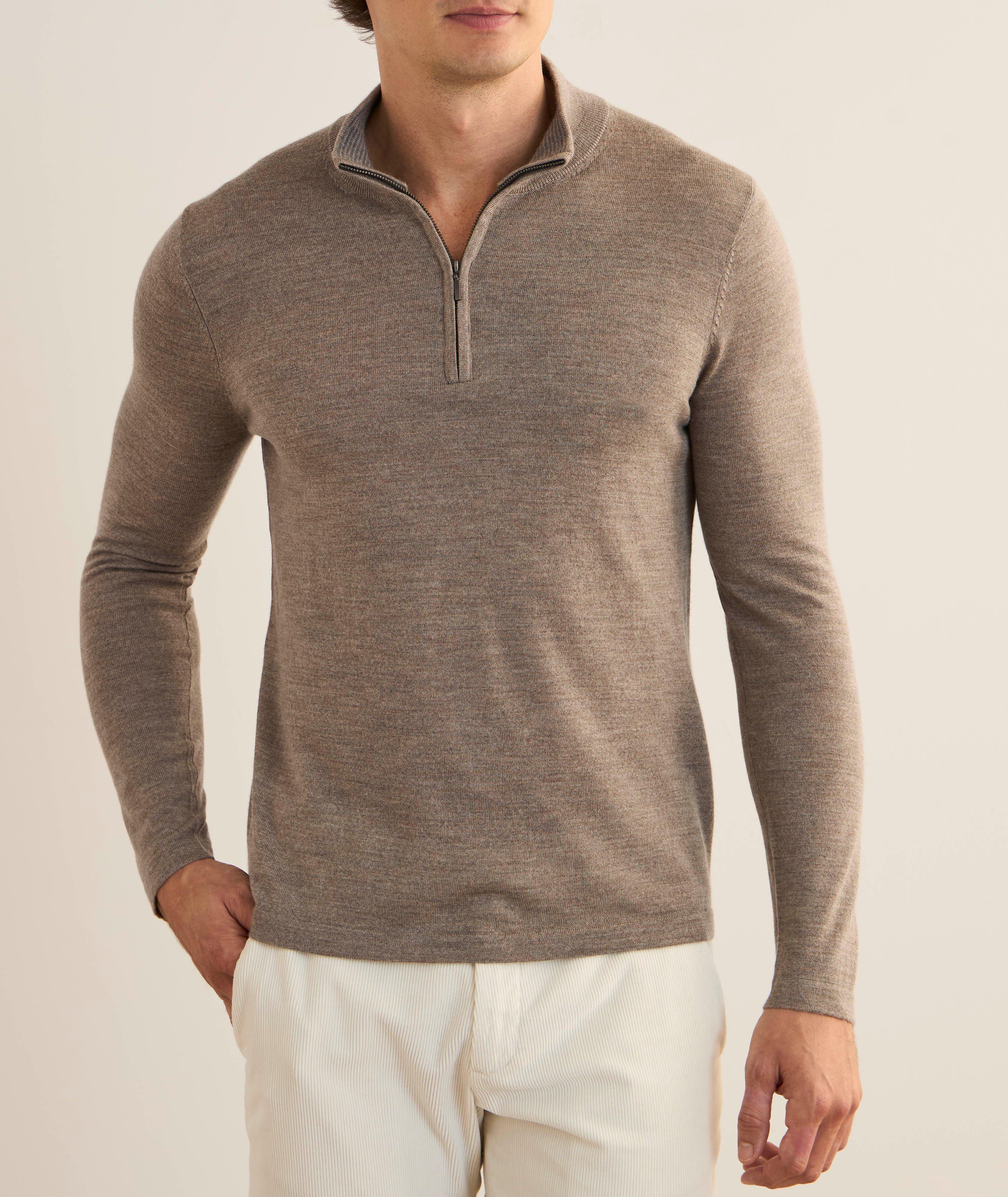 Extrafine Merino Wool Quarter-Zip Sweater image 1