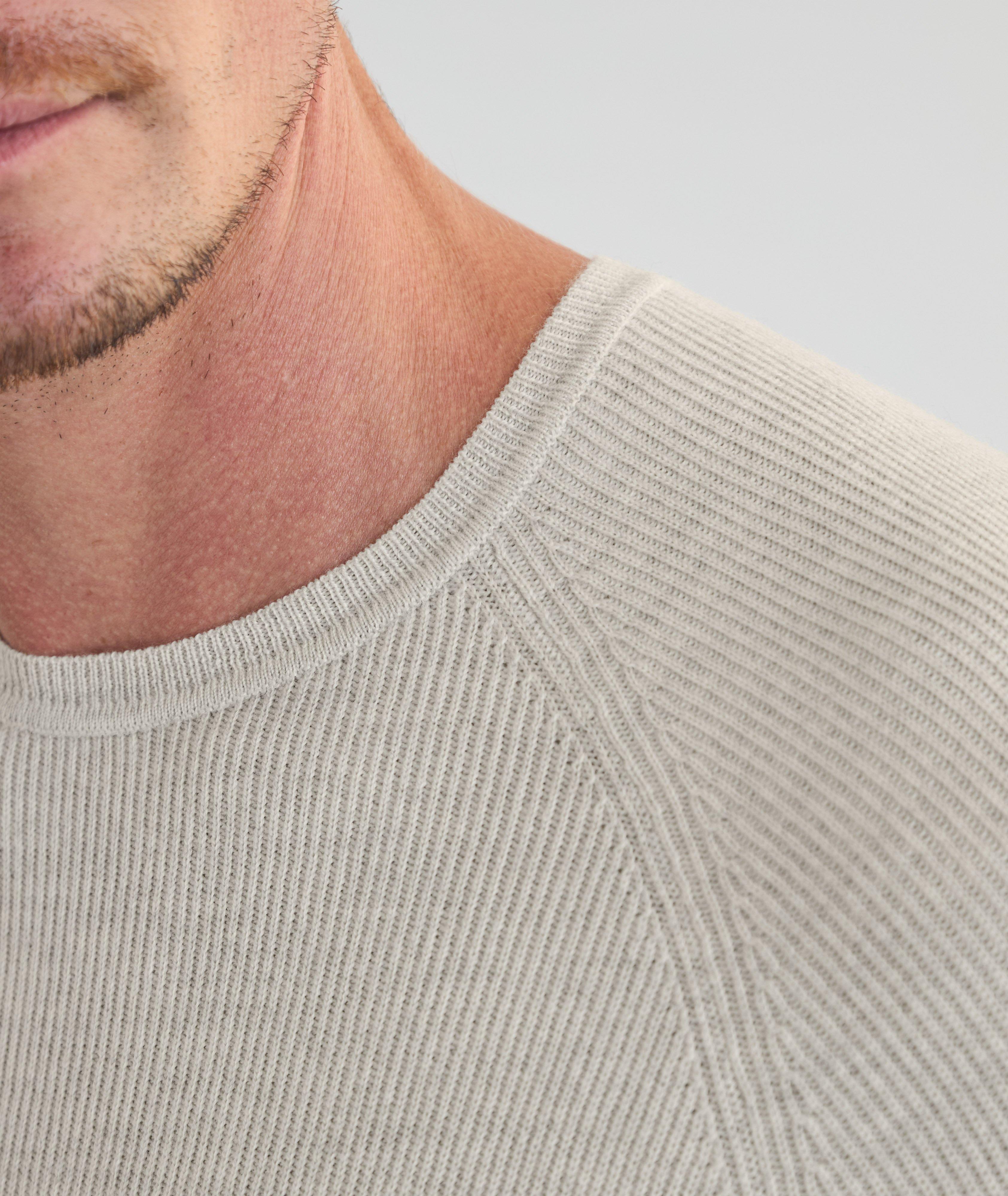 Merino Wool Ribbed Crewneck Sweater image 3