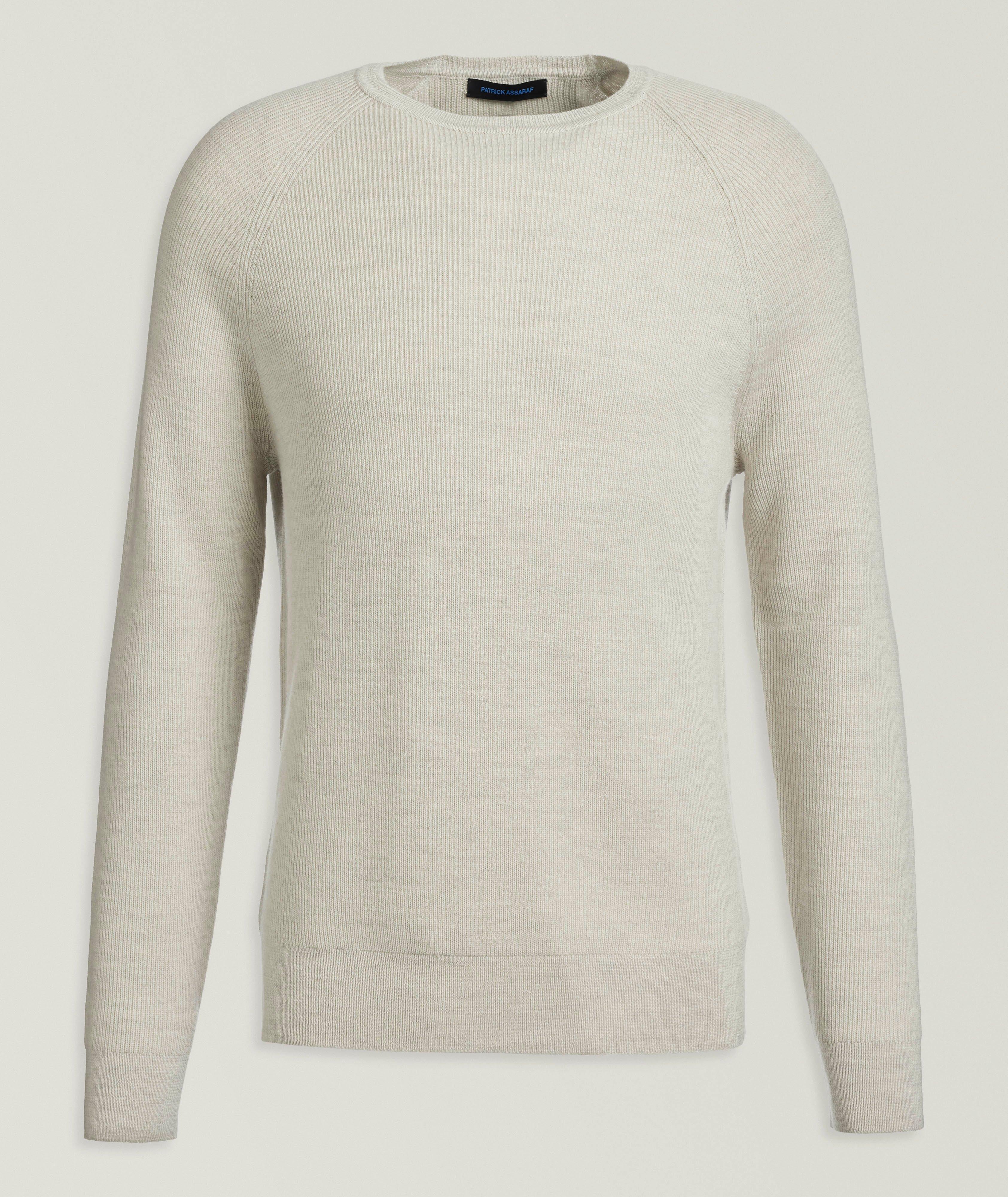 Merino Wool Ribbed Crewneck Sweater image 0