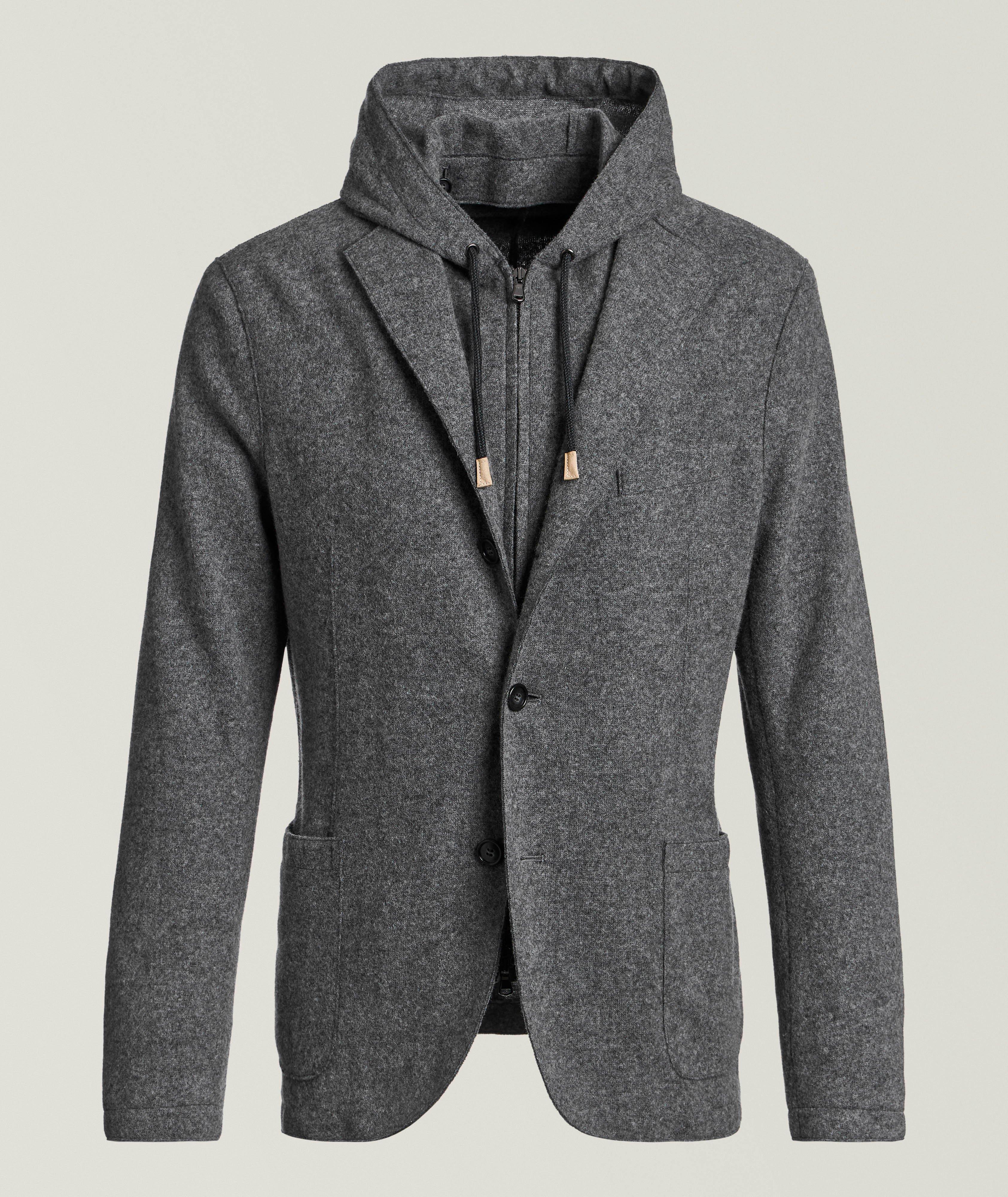Hybrid Removable-Bib Hooded Sport Jacket image 0
