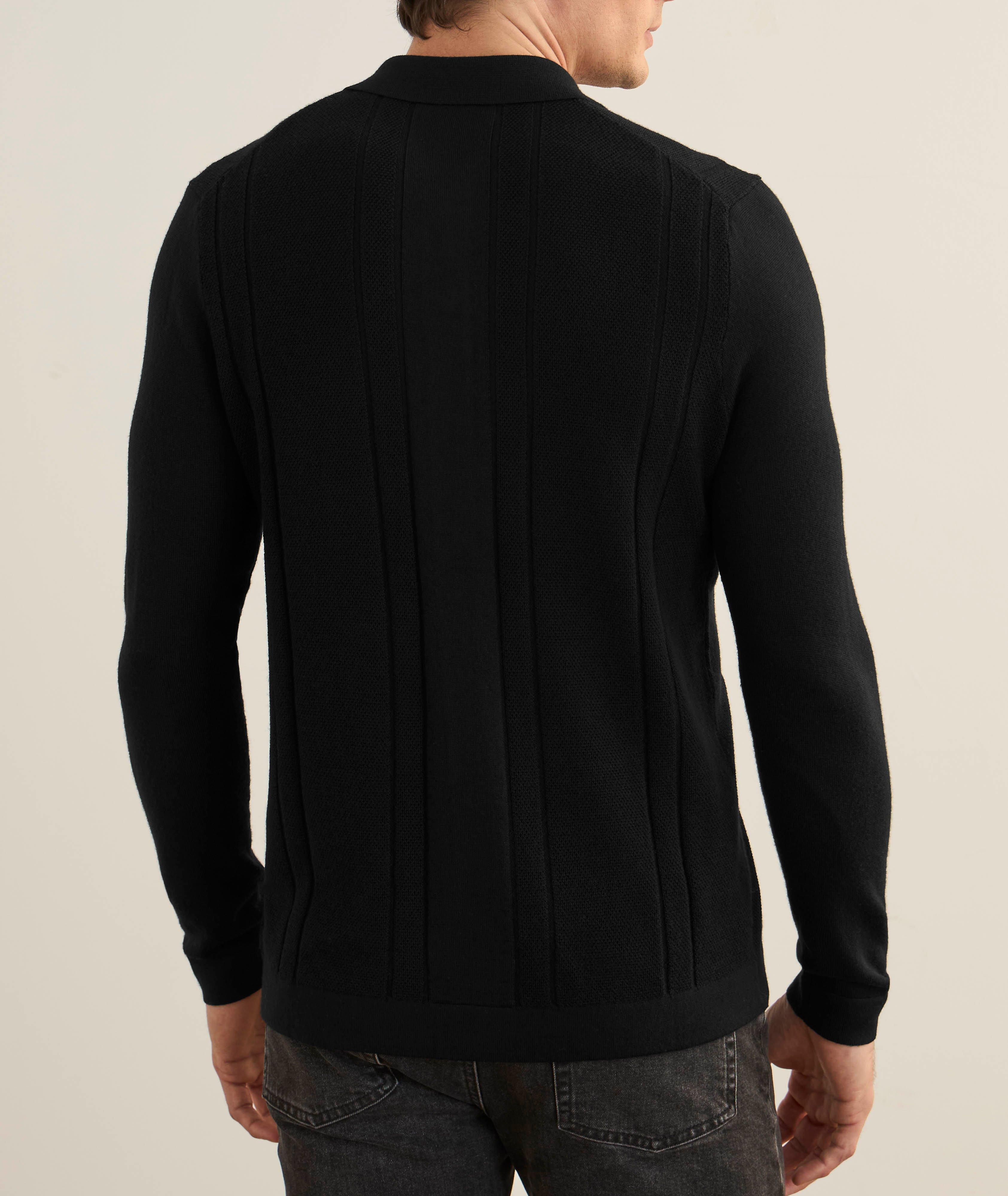 Merino Wool Drop Needle Polo image 2