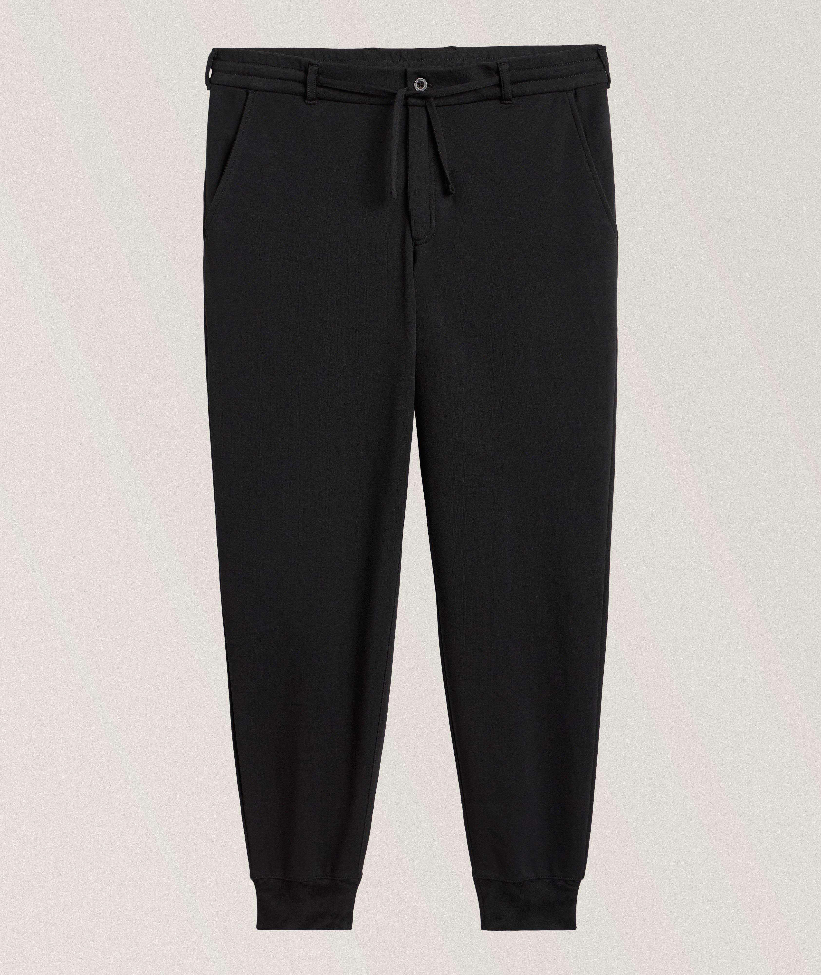 Pantalon de jogging en coton Pima stretch avec cordon de serrage image 0