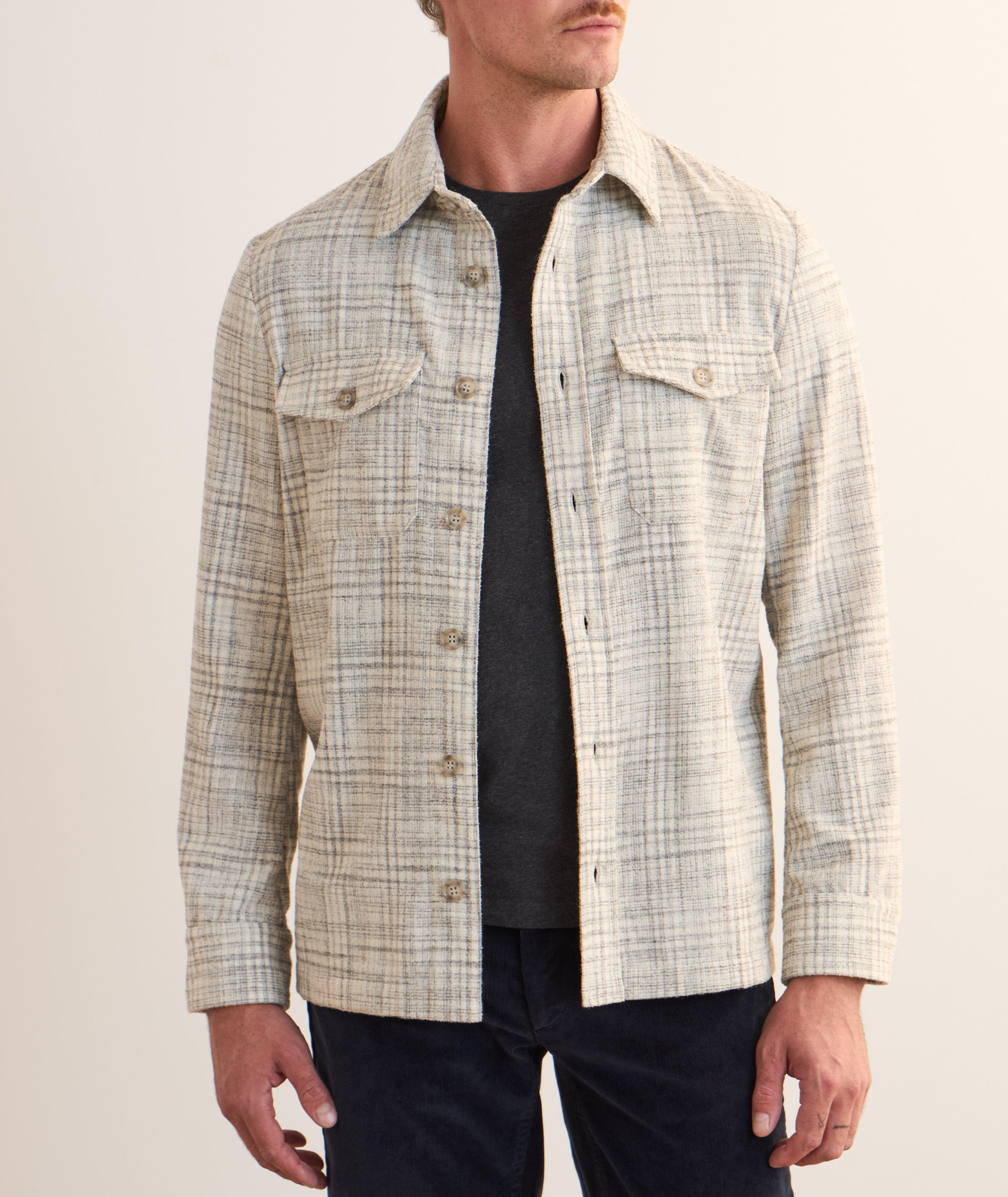 Plaid Alpaca Wool-Blend Shirt Jacket image 1