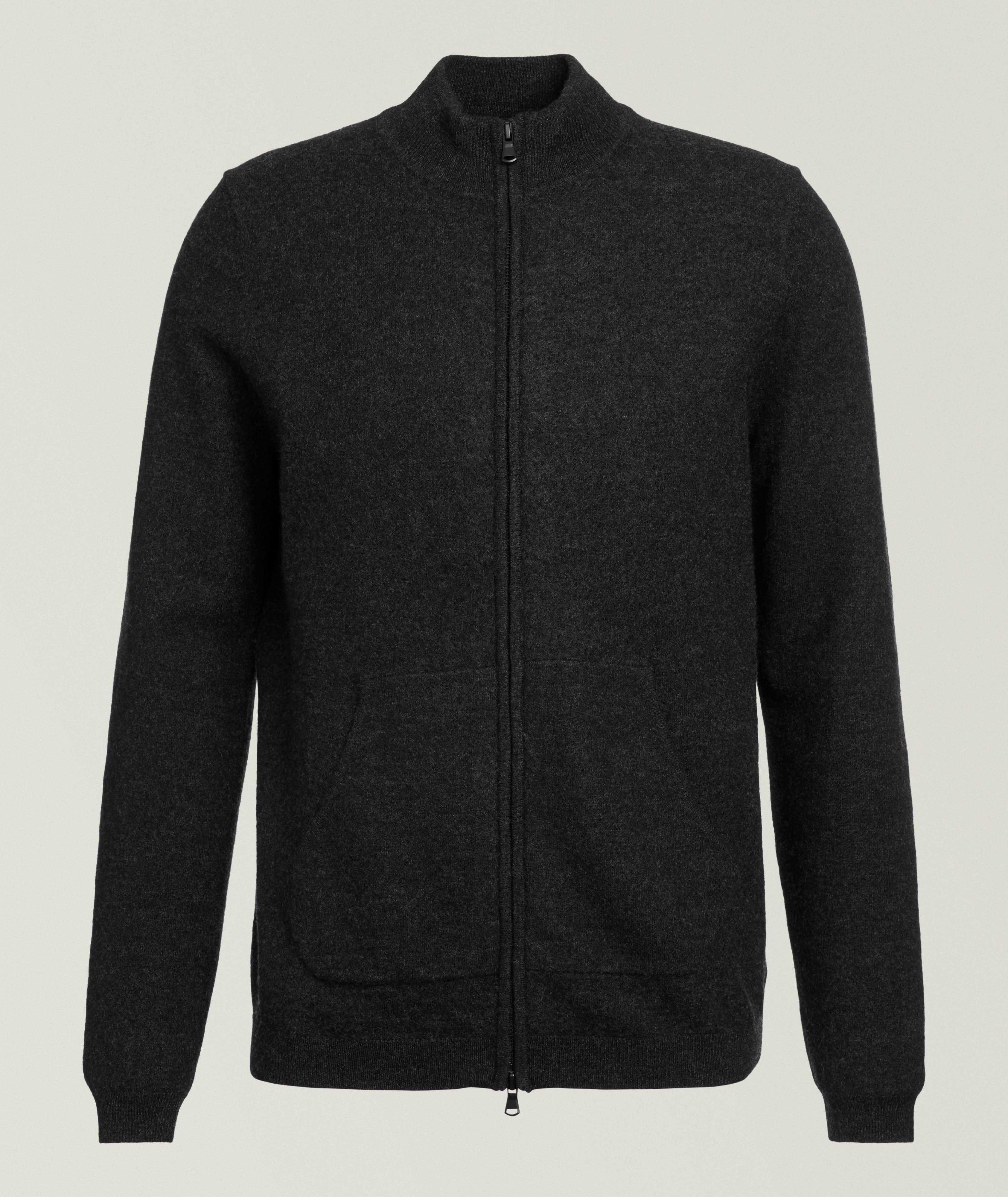 Boiled Wool Full-Zip Cardigan image 0