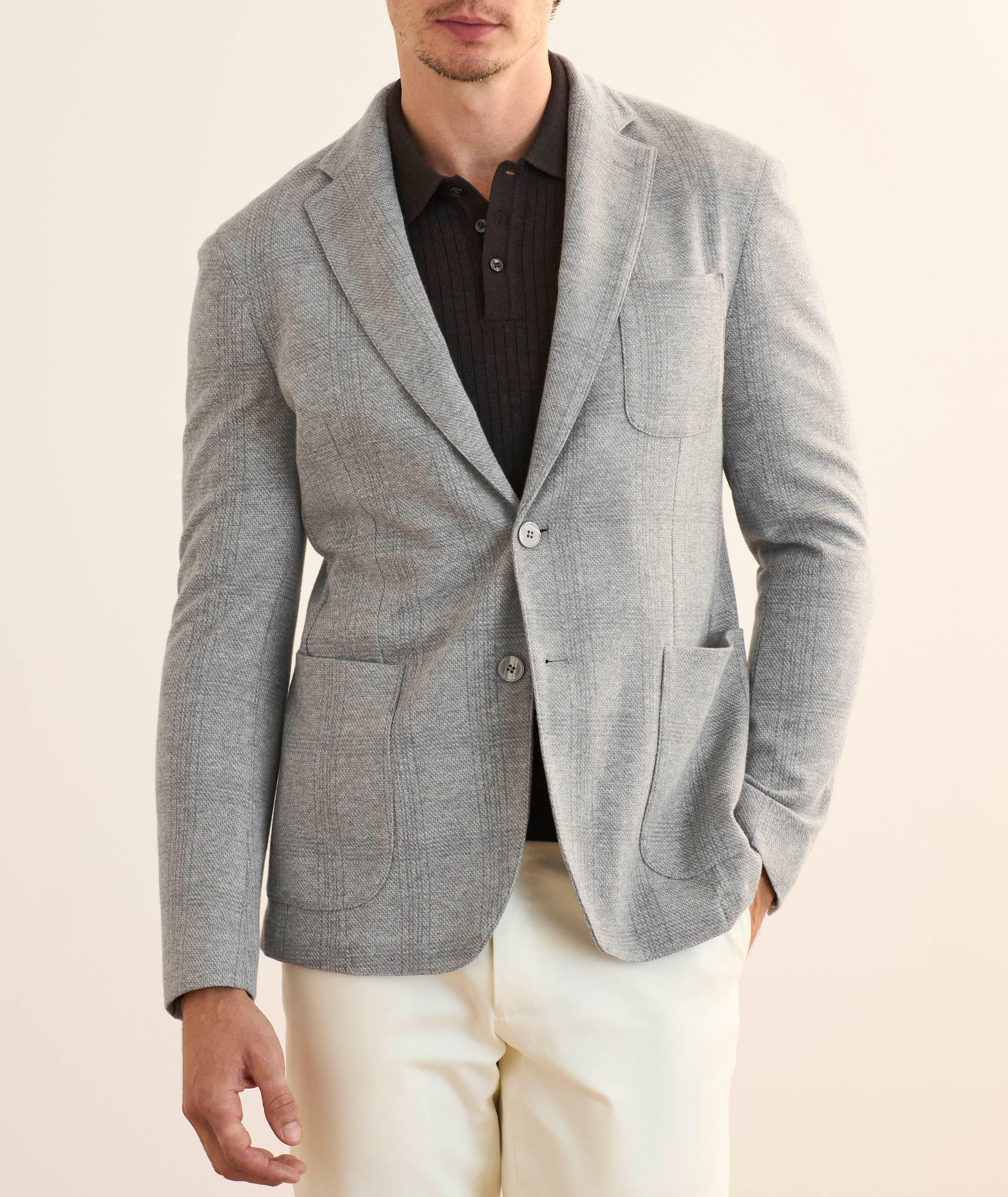 Windowpane Knit Flannel Sport Jacket image 1