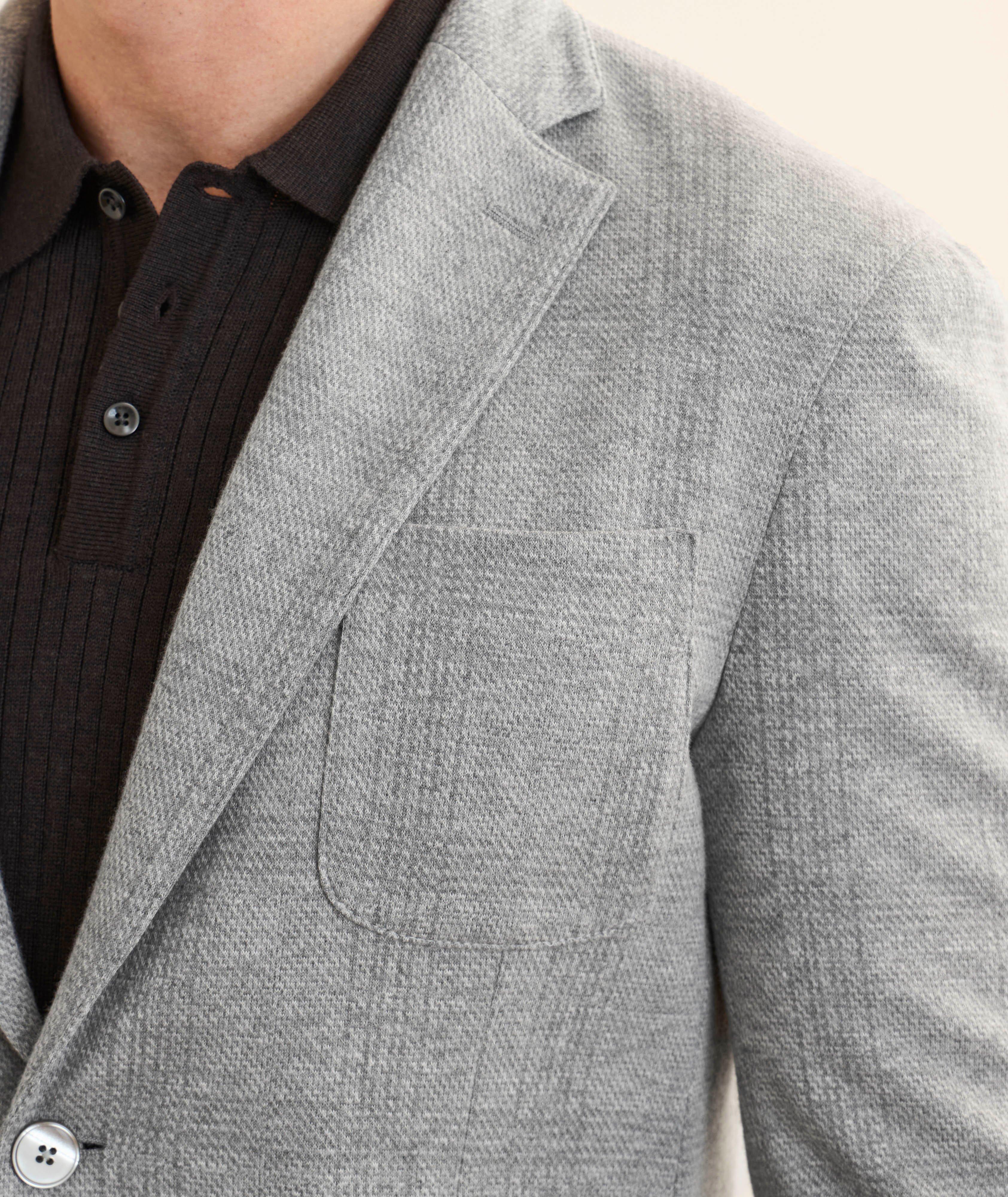 Windowpane Knit Flannel Sport Jacket image 3