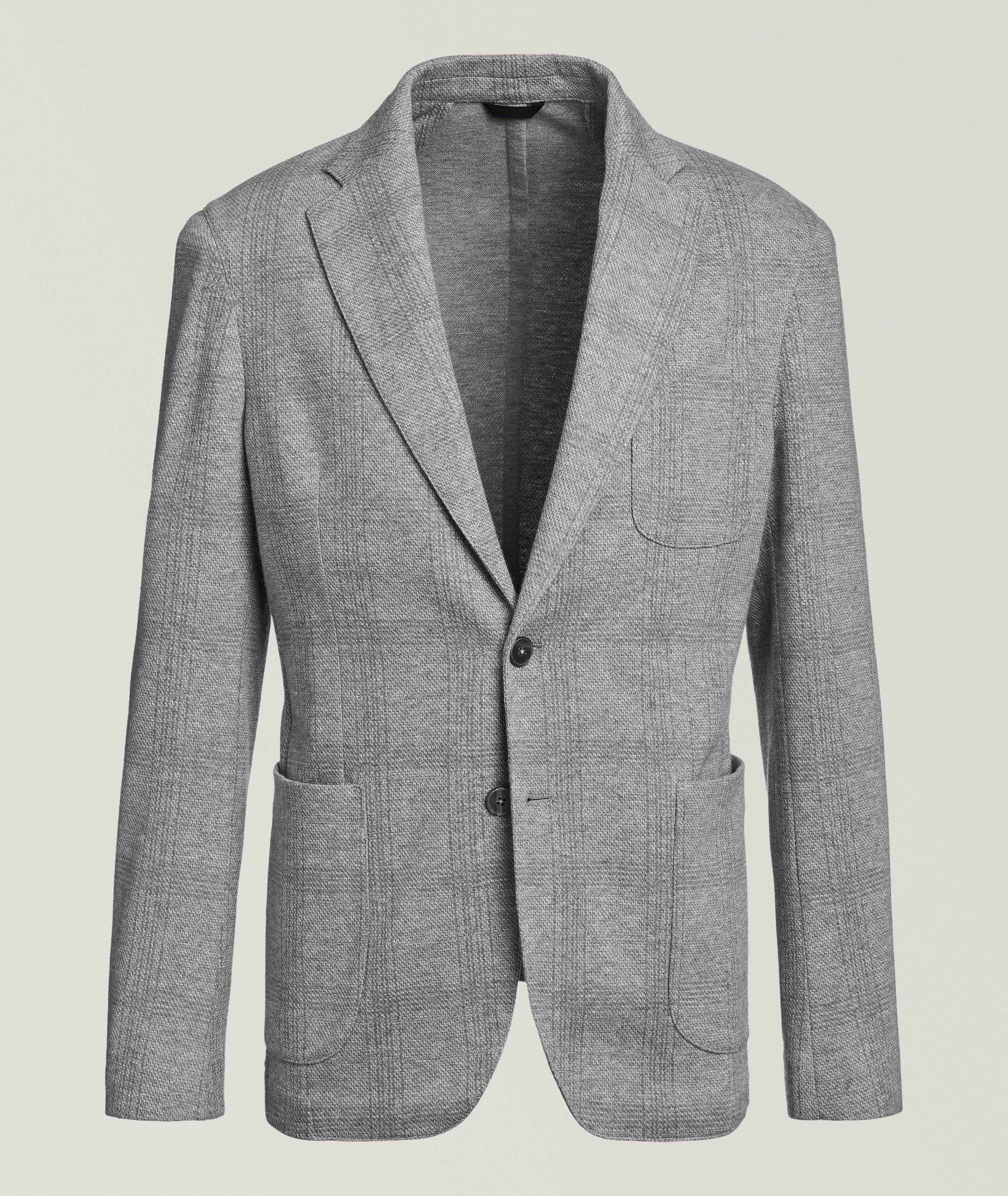 Windowpane Knit Flannel Sport Jacket image 0