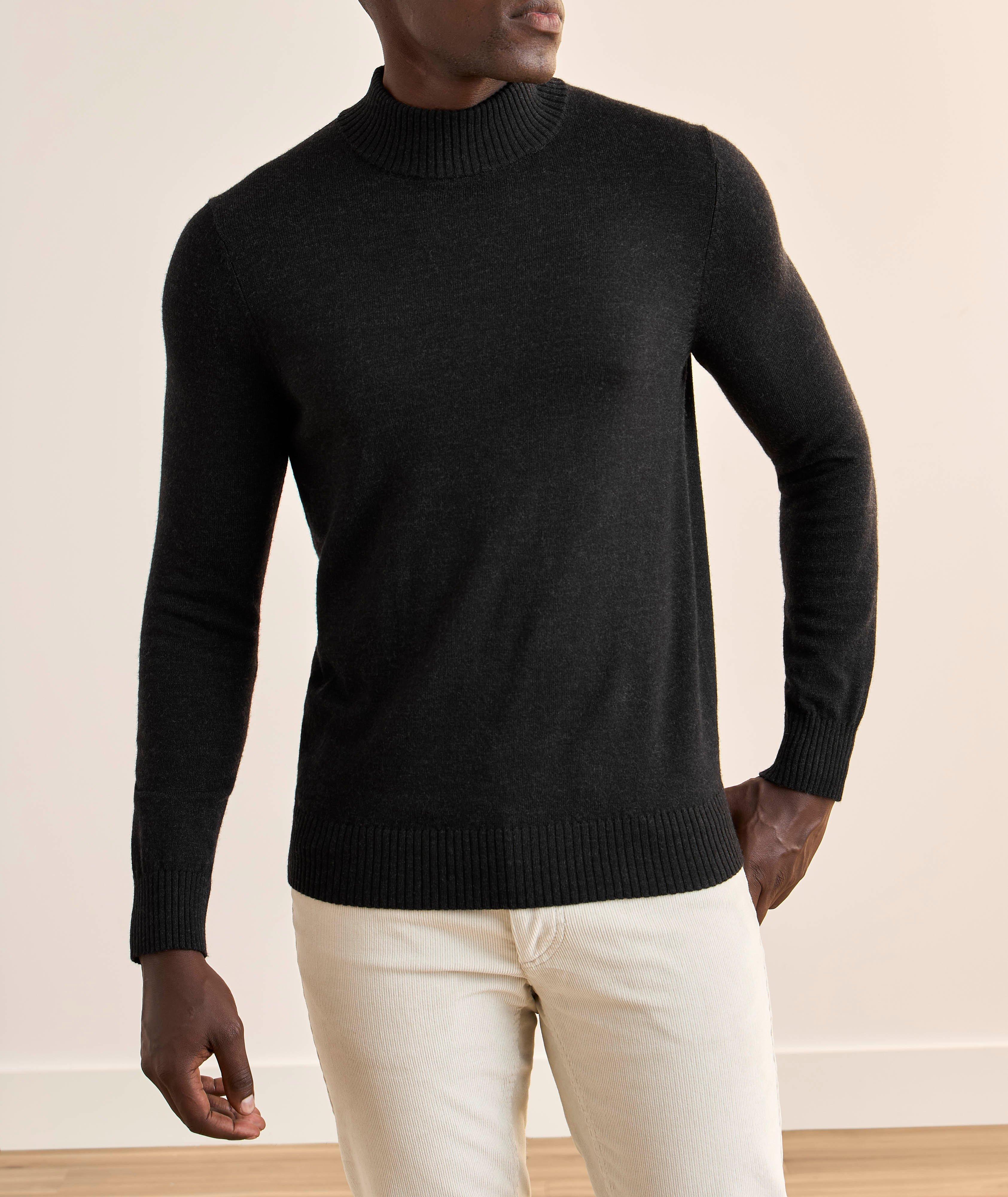 Extrafine Merino Wool Mock Neck Sweater image 1