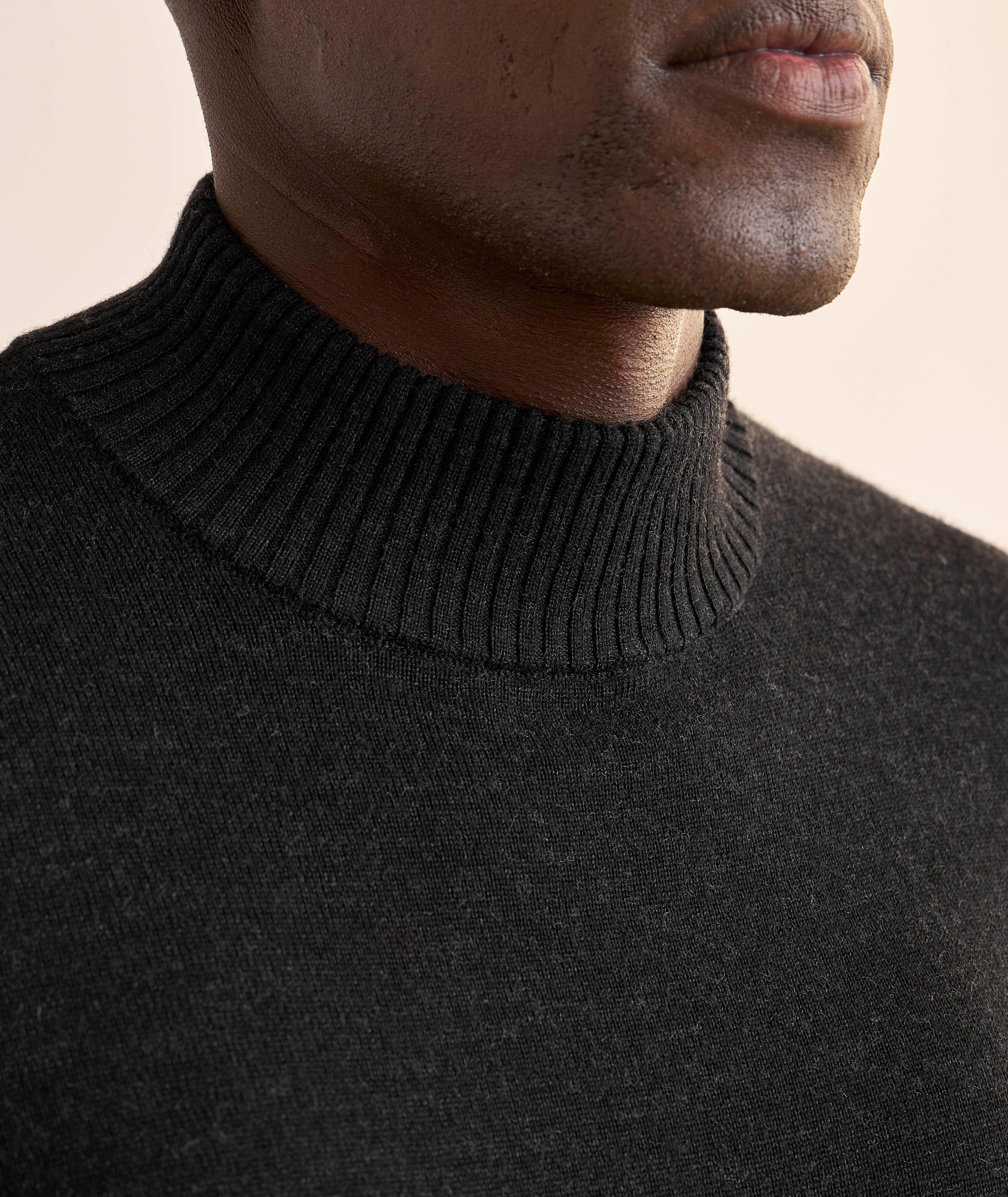 Extrafine Merino Wool Mock Neck Sweater image 3