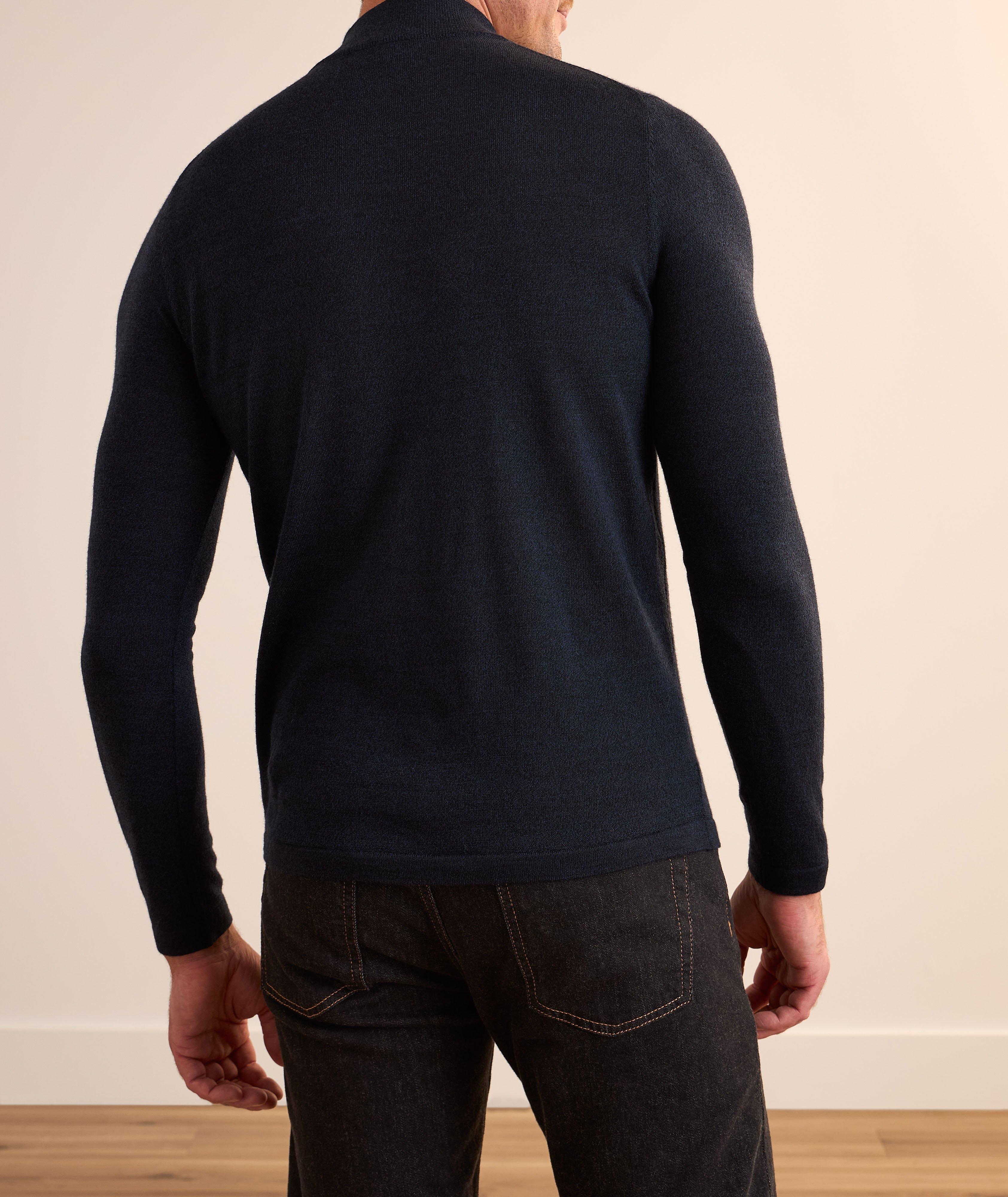Extrafine Merino Wool Quarter-Zip Sweater image 2