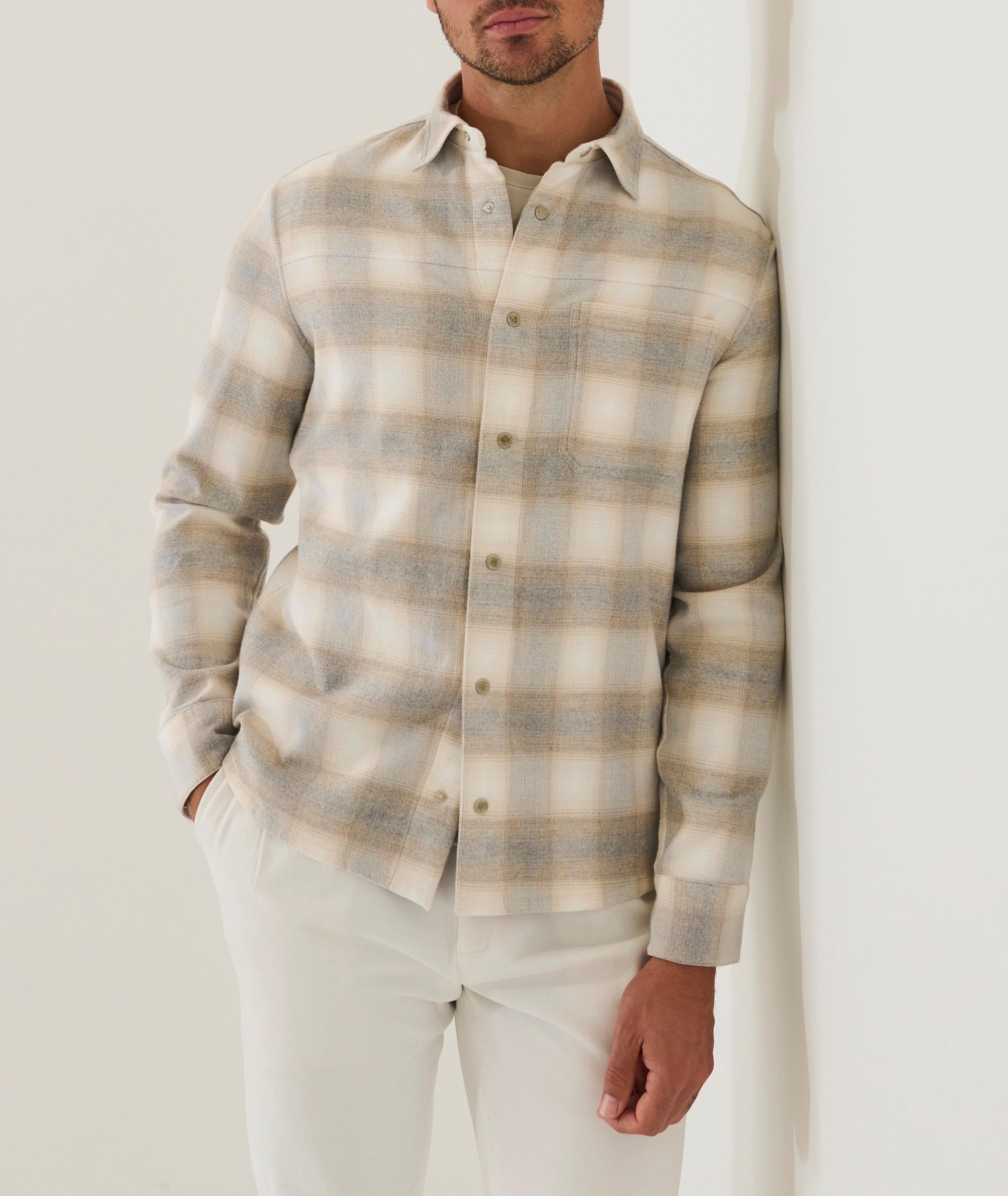 Mélange Plaid Cotton Overshirt image 1