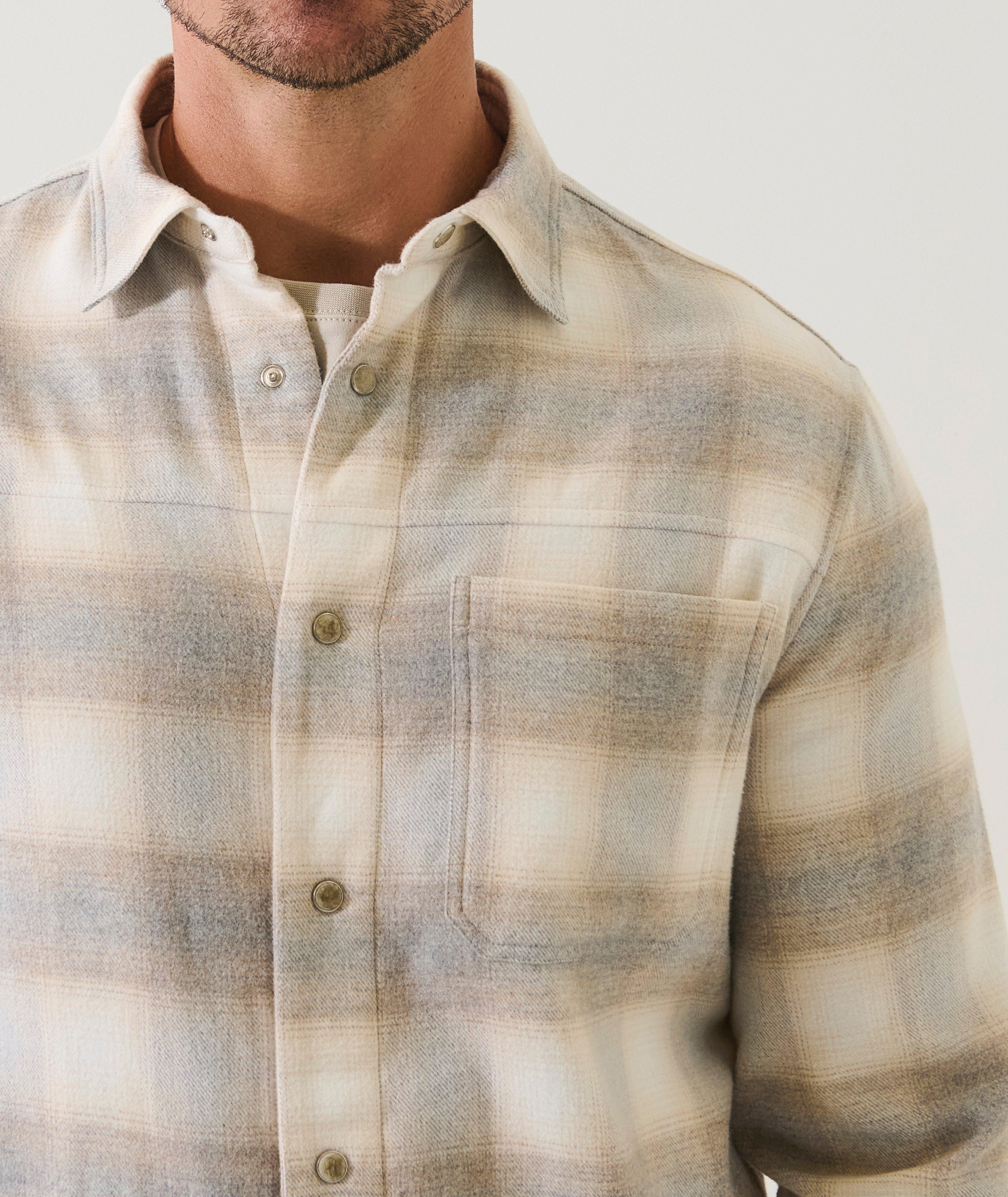 Mélange Plaid Cotton Overshirt image 3