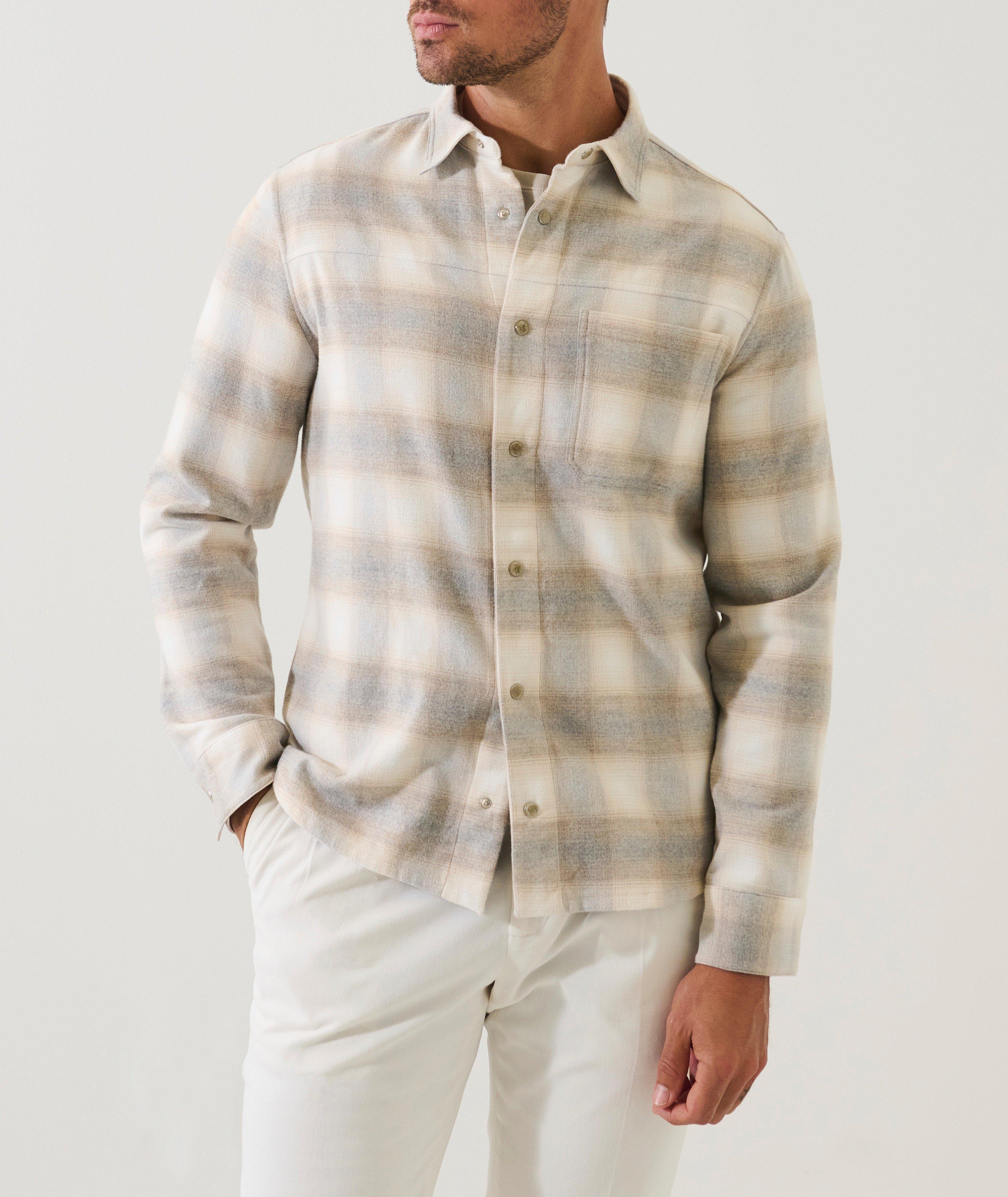 Mélange Plaid Cotton Overshirt image 4