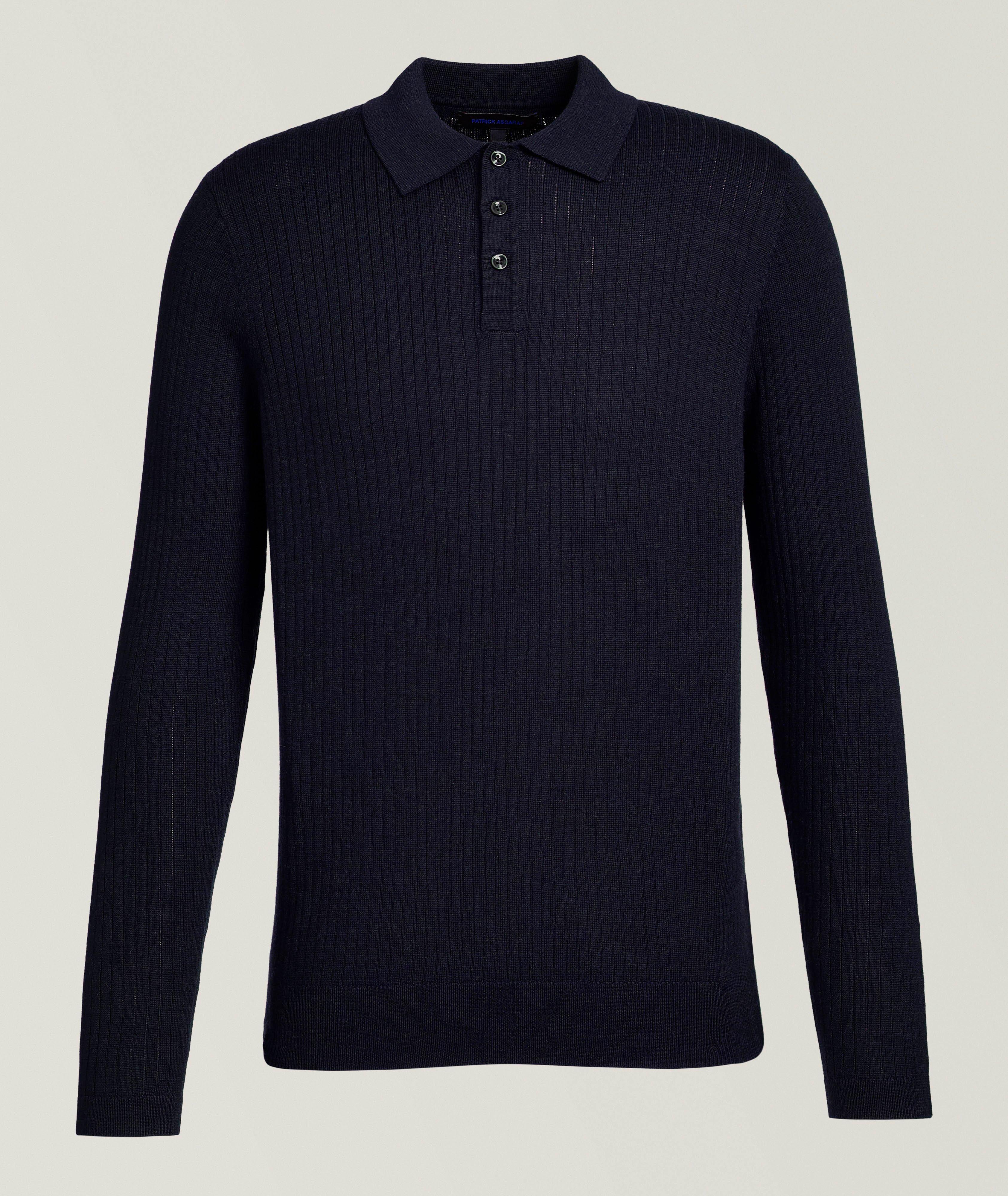 Extrafine Merino Wool Ribbed Polo image 0