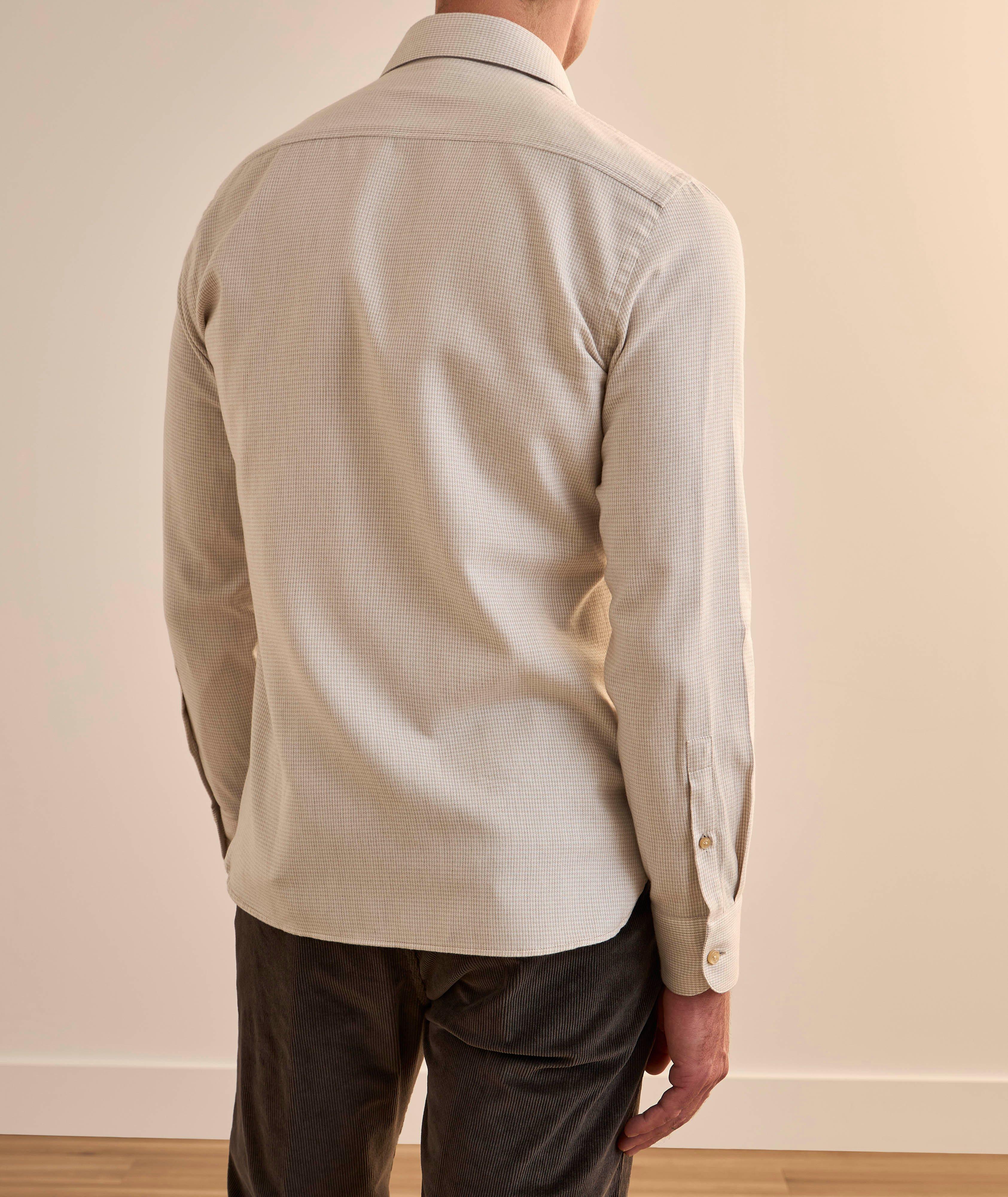 Chemise en coton et lyocell à motif pied-de-poule image 2