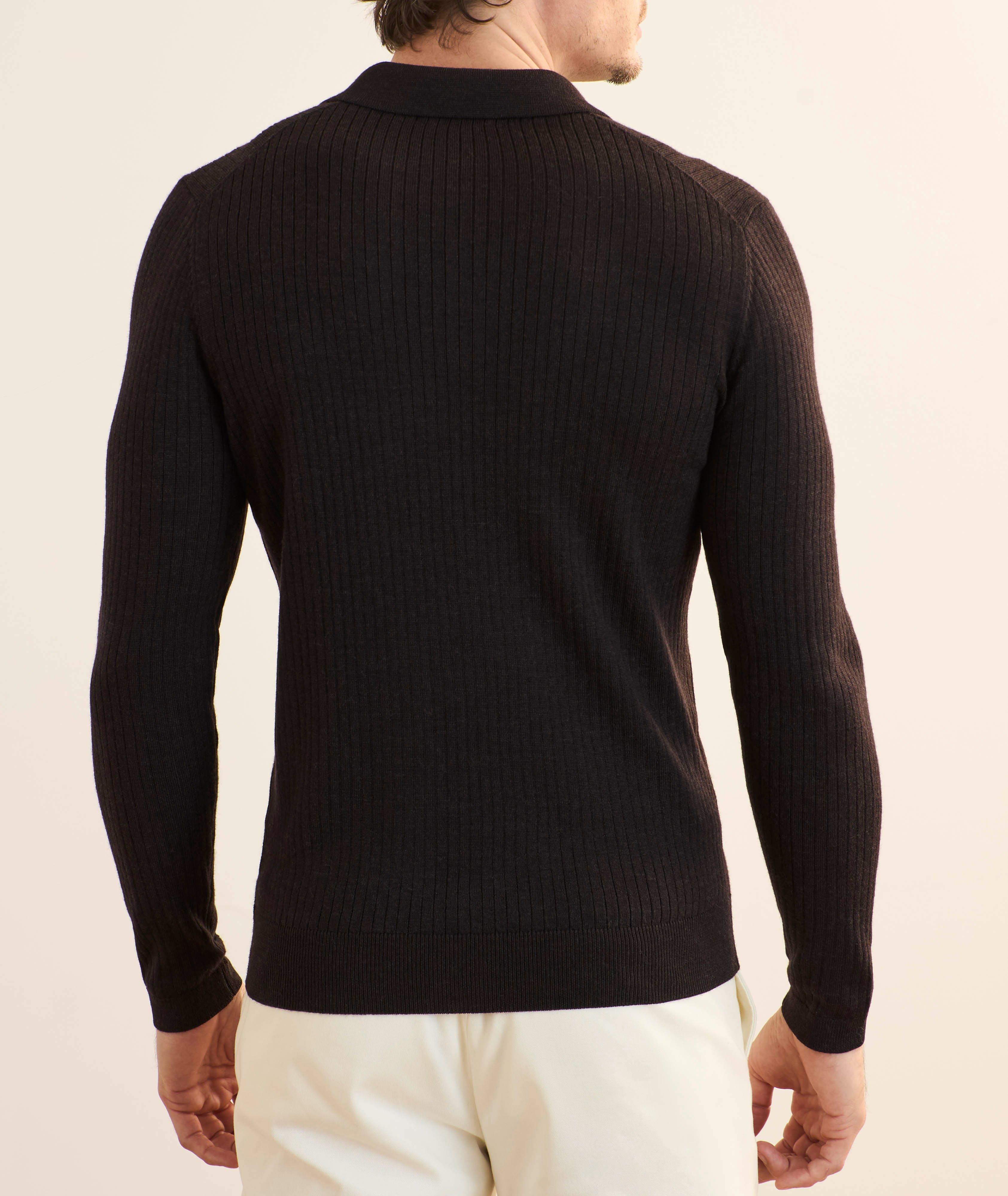 Extrafine Merino Wool Ribbed Polo image 2