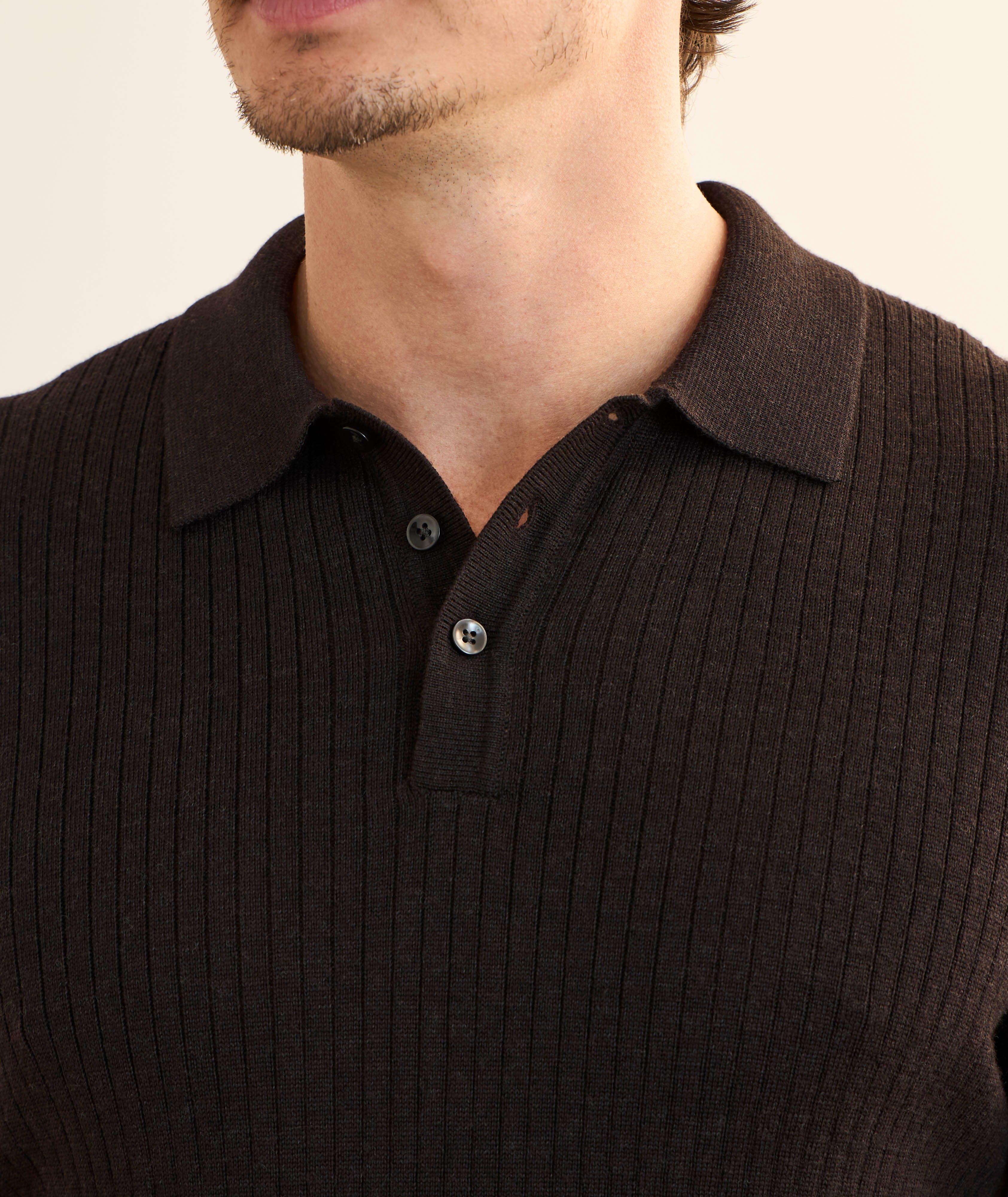 Extrafine Merino Wool Ribbed Polo image 3