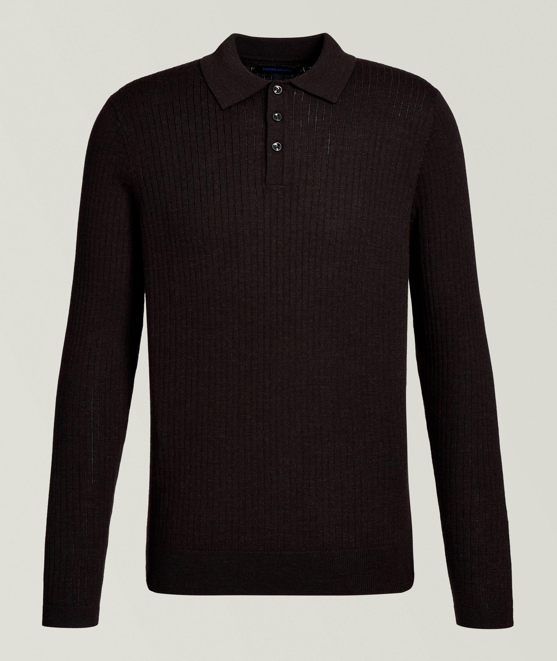 Extrafine Merino Wool Ribbed Polo image 0