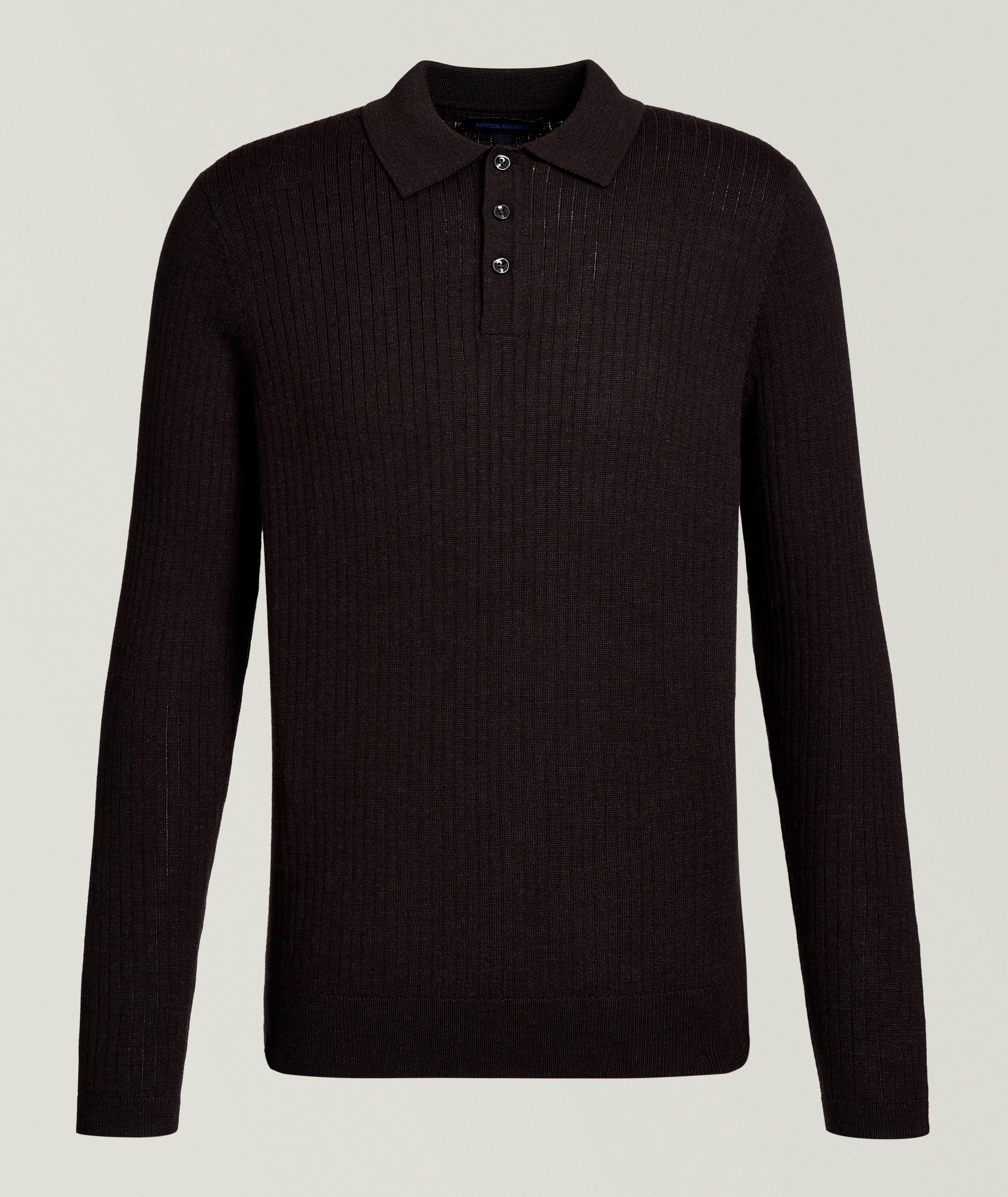Extrafine Merino Wool Ribbed Polo image 0