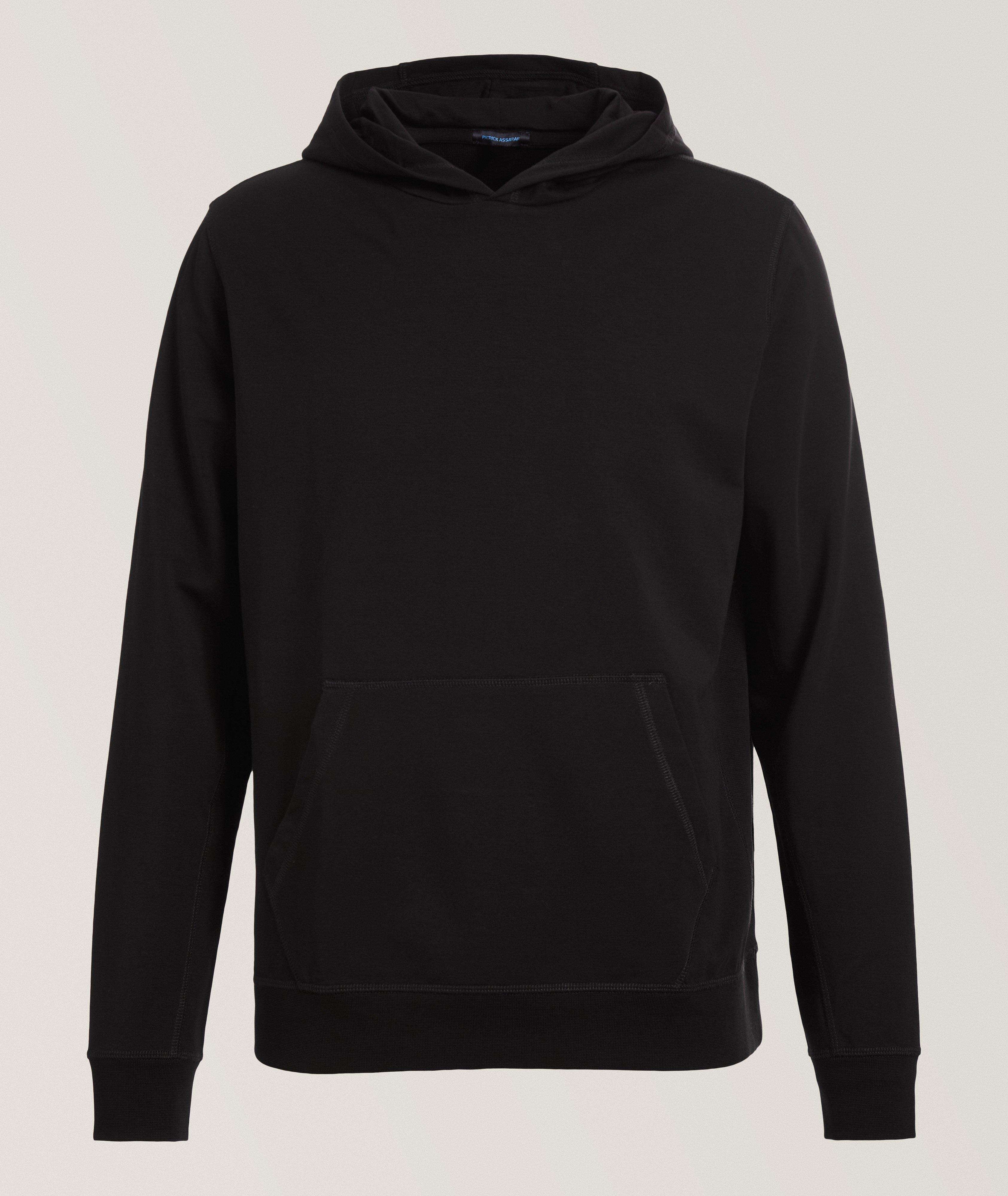 Sweat-shirt à capuche en coton Pima stretch image 0