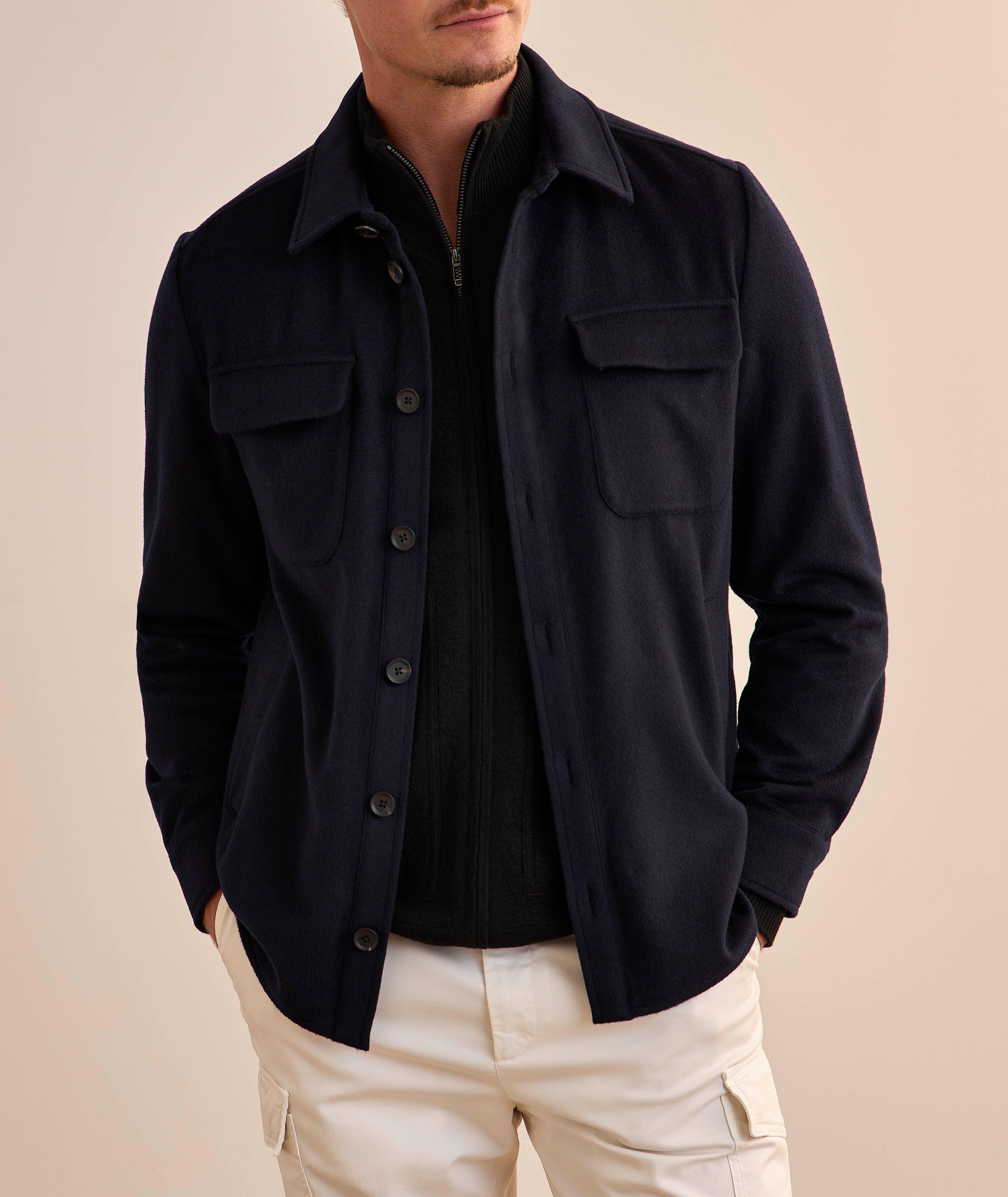 Veste chemise en laine et cachemire image 1
