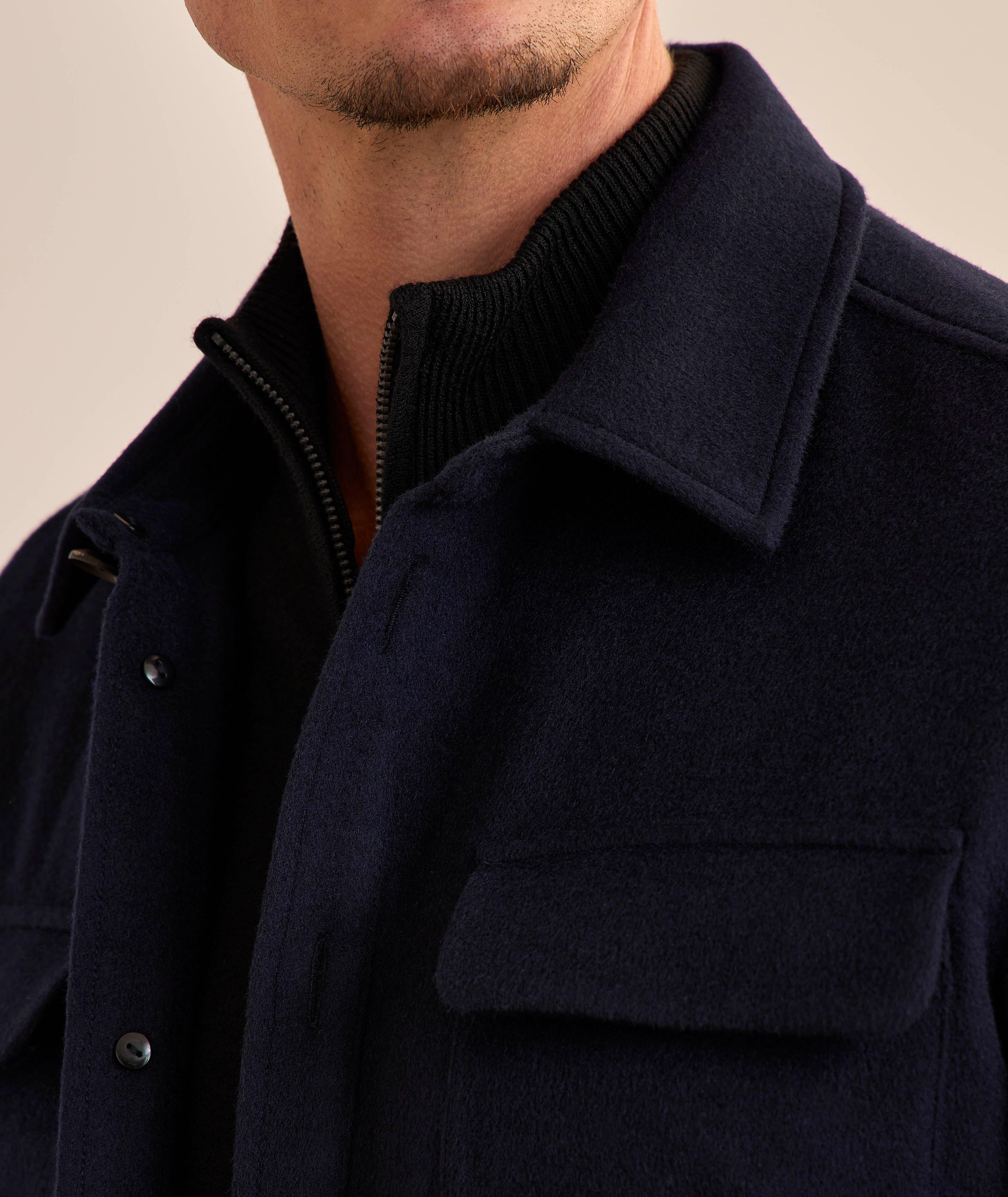 Veste chemise en laine et cachemire image 3