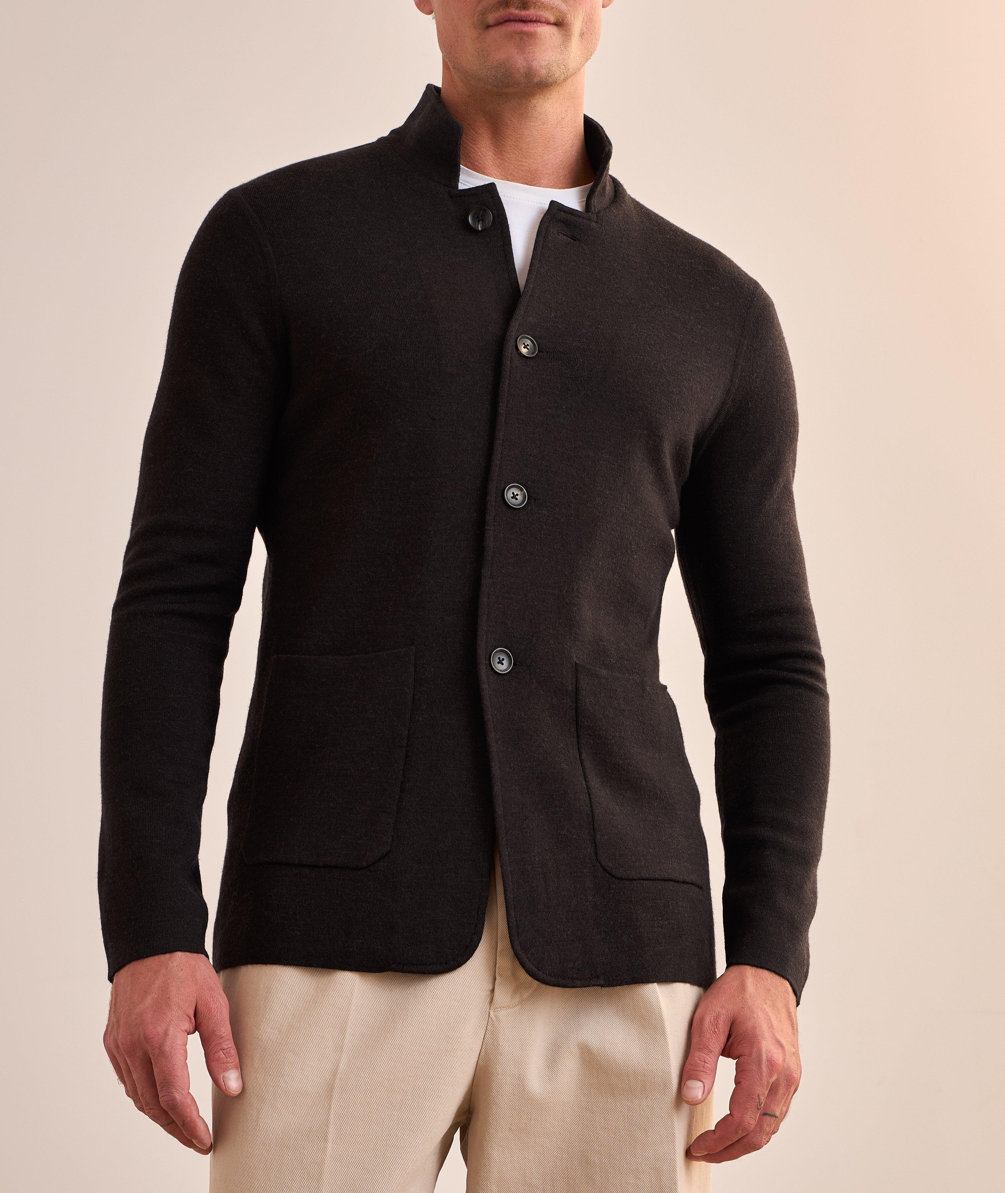 Double Face Button-Front Knit Jacket image 1