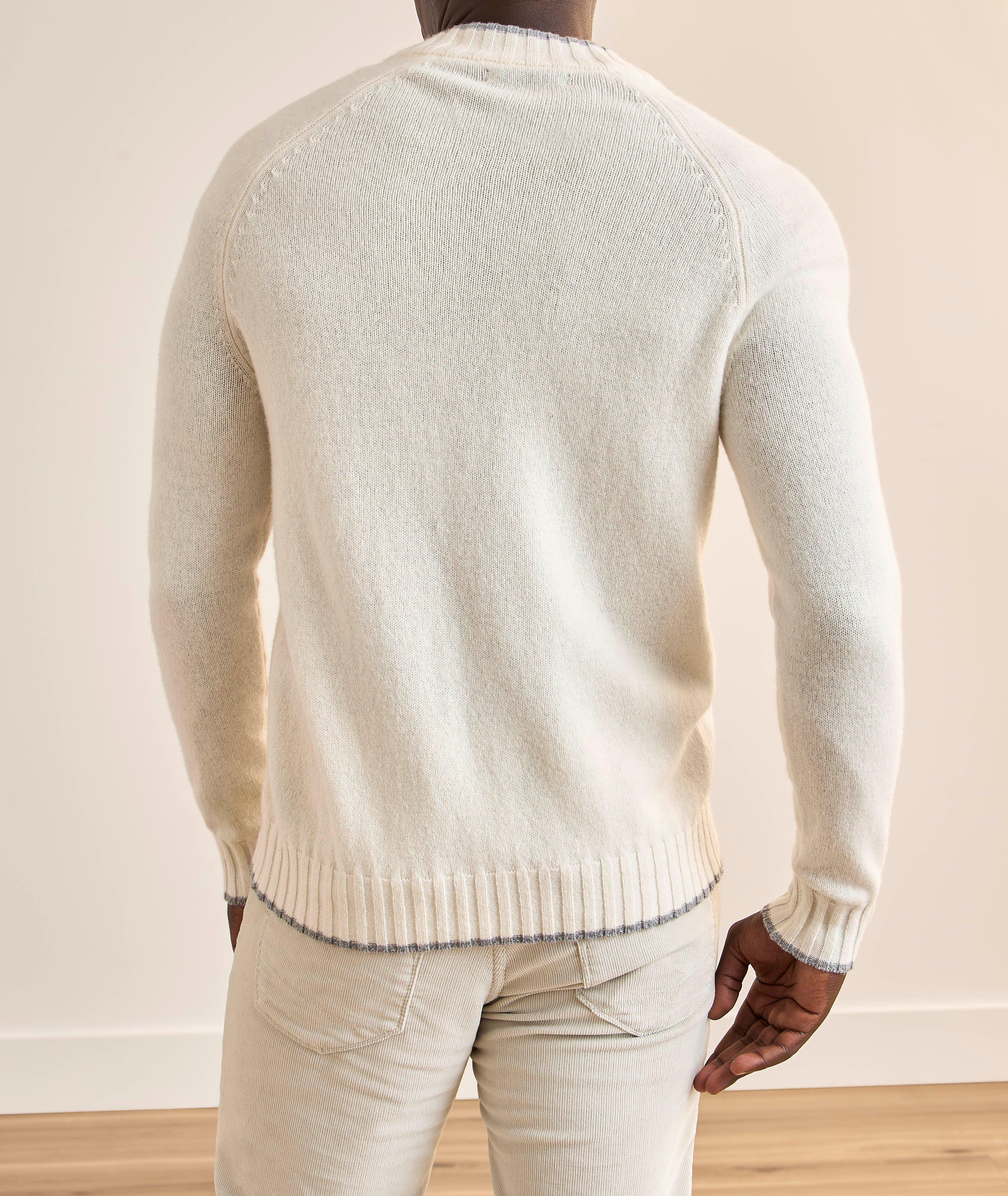 Superfine Merino Wool Contrast Tipping Cardigan  image 2